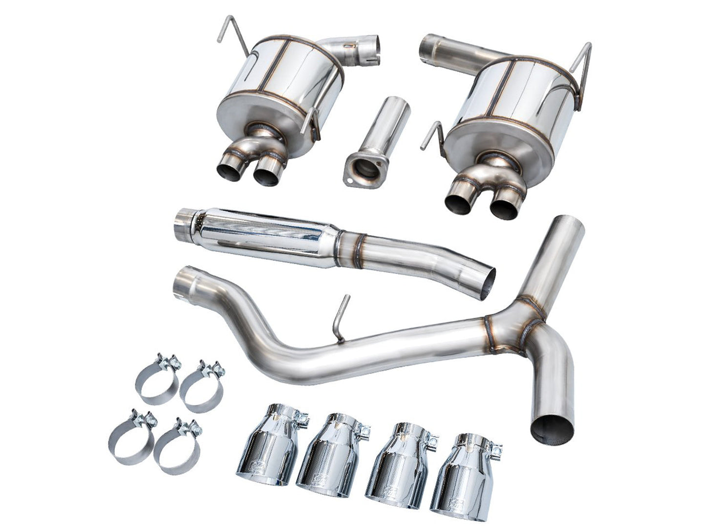 AWE Tuning Touring Edition Exhaust for VB Subaru WRX - Chrome Silver Tips (3015-42979)