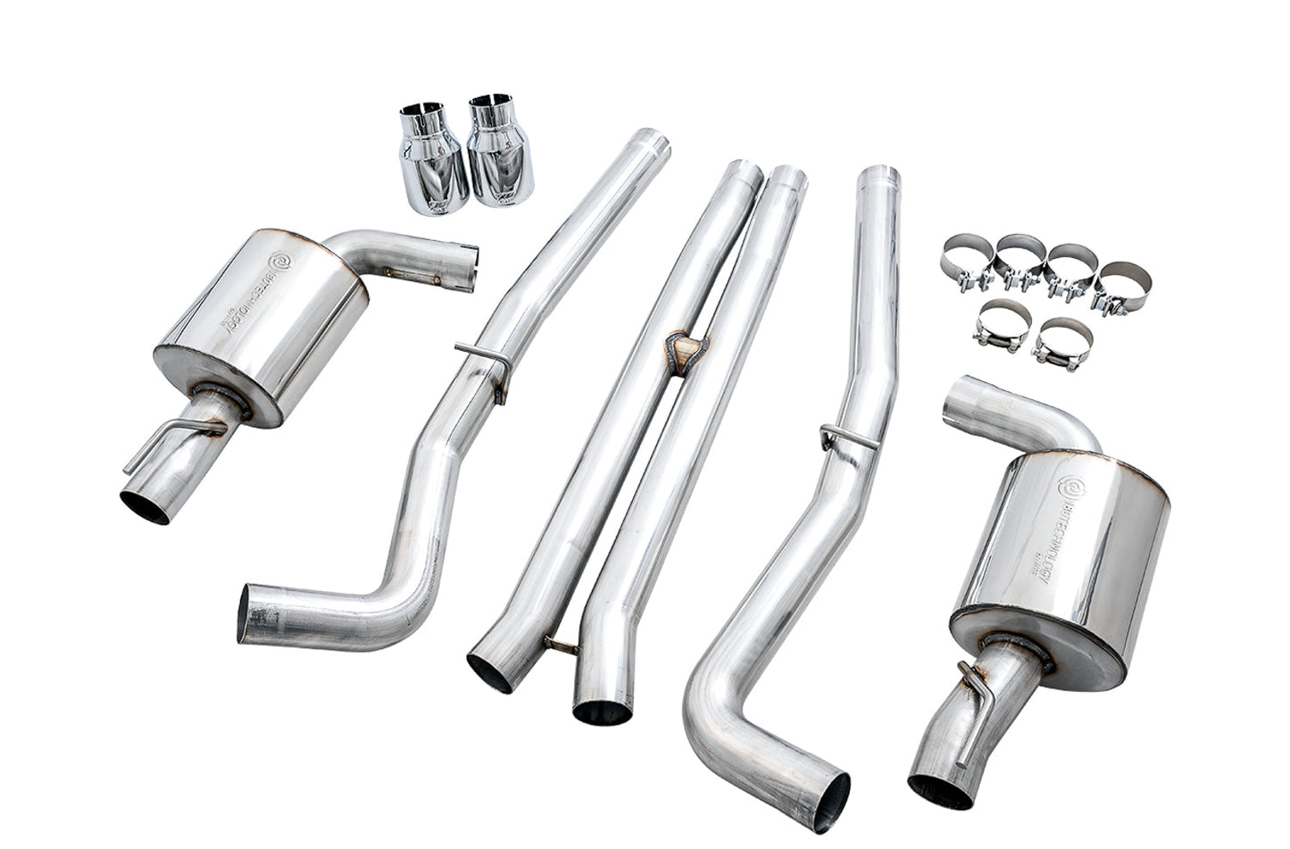 AWE Tuning Touring Edition Exhaust for 15+ Charger 6.4 / 6.2 SC - Non-Resonated - Chrome Silver Tips (3020-32056)