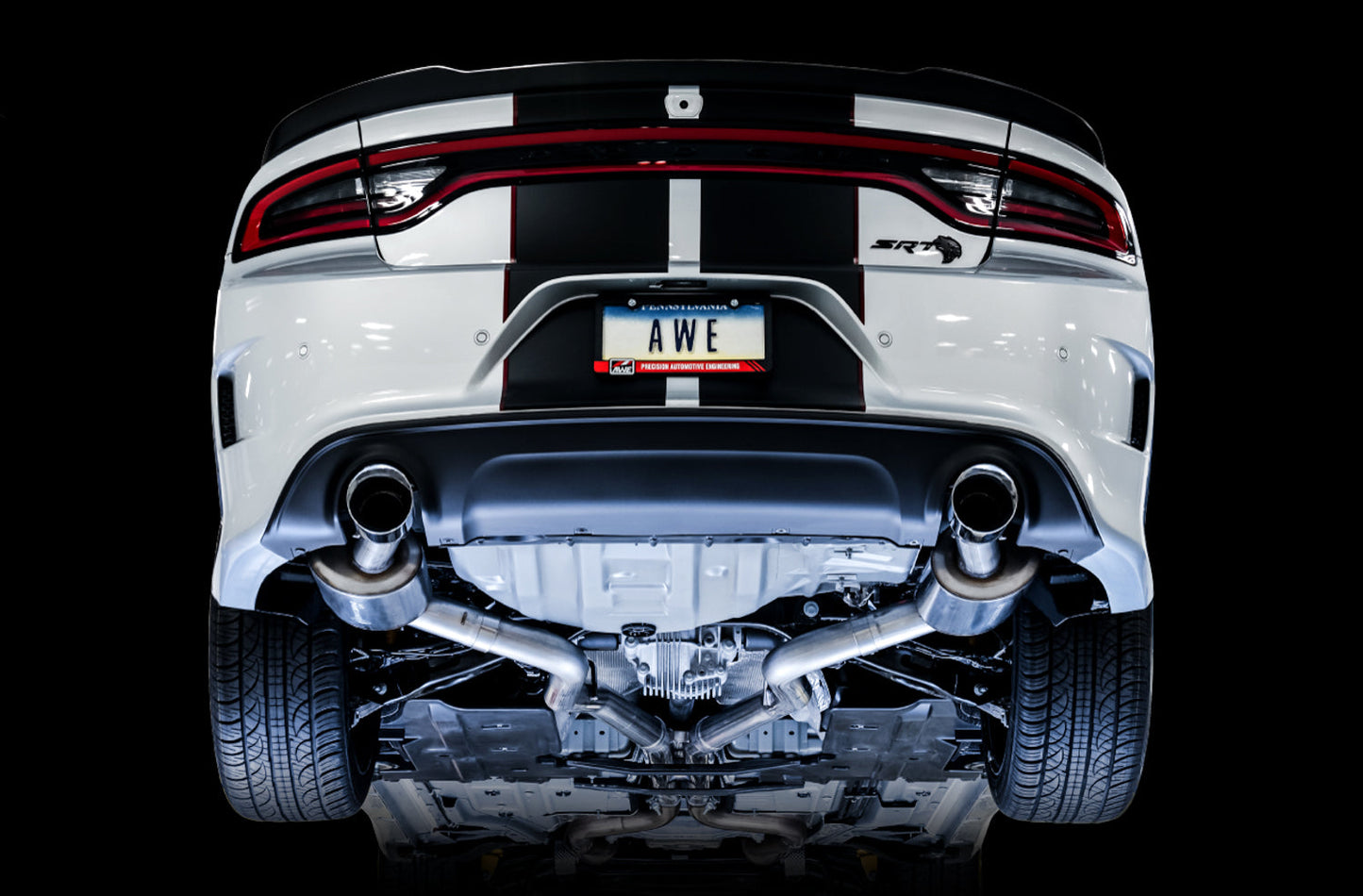 AWE Tuning Touring Edition Exhaust for 15+ Charger 6.4 / 6.2 SC - Non-Resonated - Chrome Silver Tips (3020-32056)