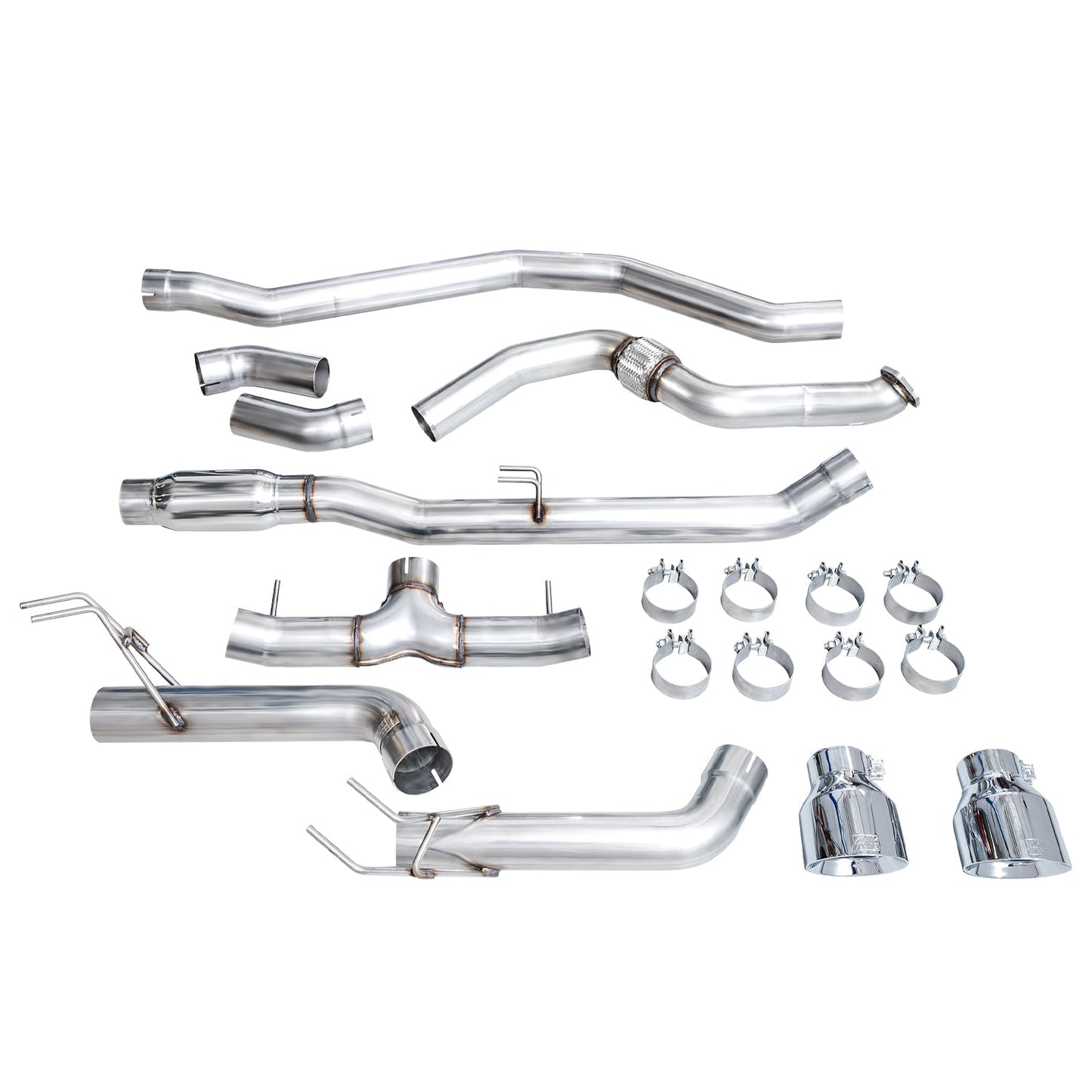 AWE Tuning Track Edition Catback Exhaust - Dual Chrome Silver Tips for 22+ Honda Civic Si/Acura Integra (3020-32331)