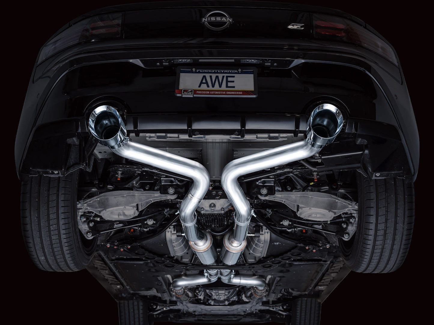 AWE Tuning Track Edition Catback Exhaust System w/ Chrome Silver Tips for 2023 Nissan Z RZ34 RWD (3020-32400)