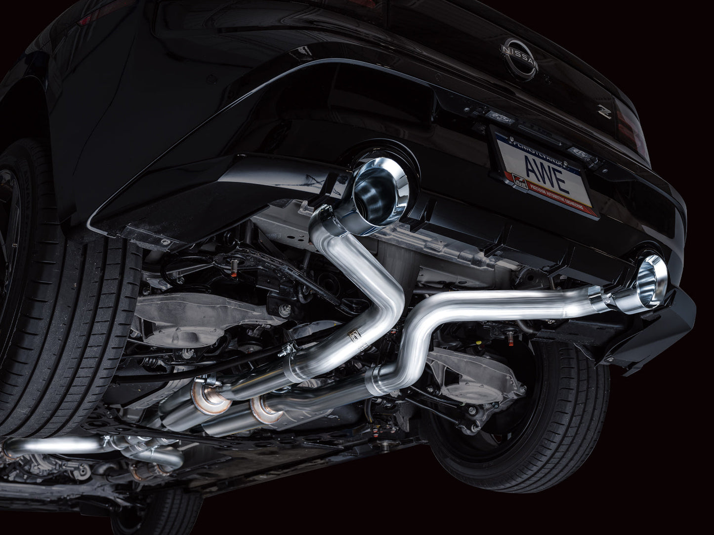 AWE Tuning Track Edition Catback Exhaust System w/ Chrome Silver Tips for 2023 Nissan Z RZ34 RWD (3020-32400)