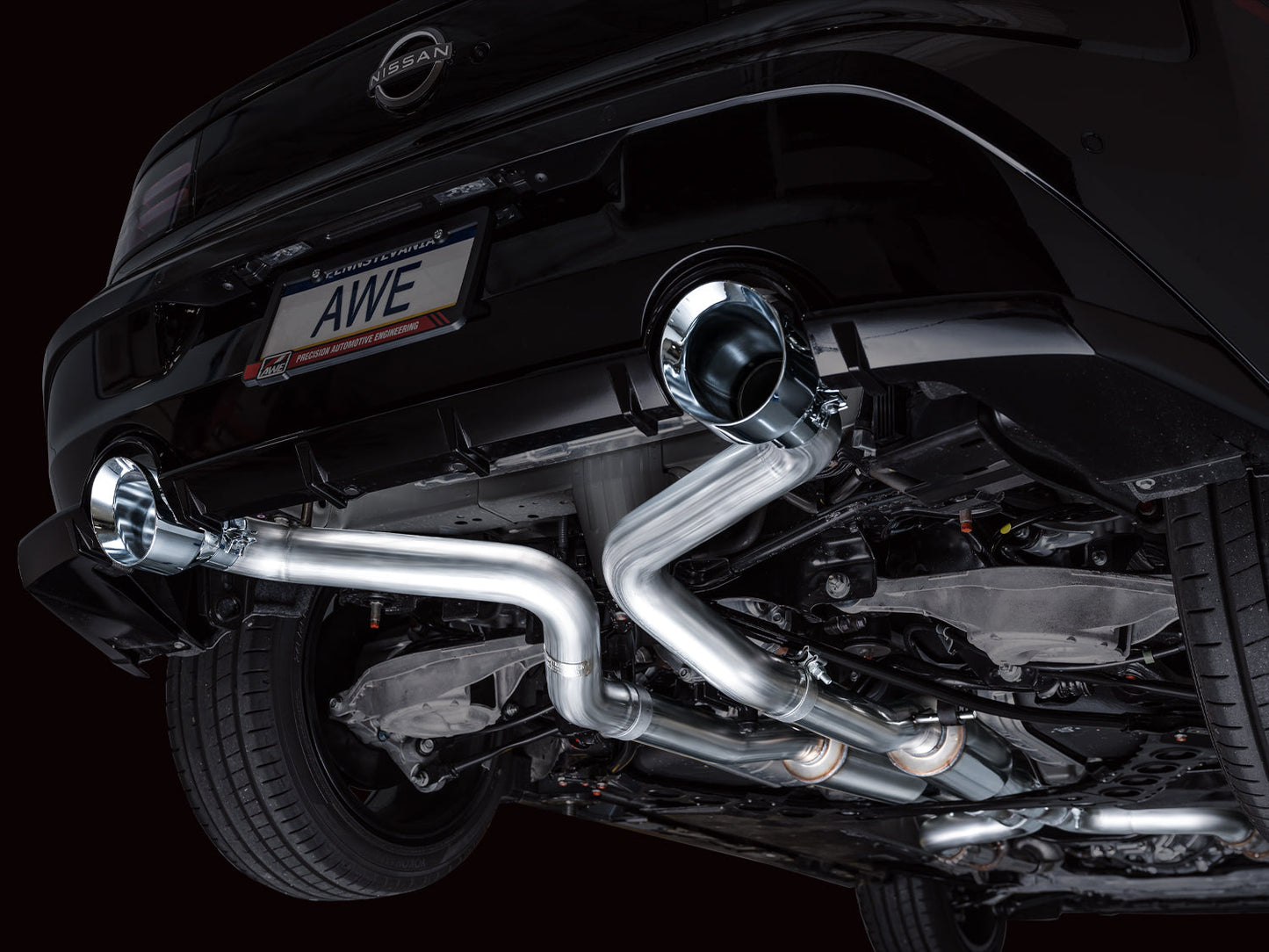 AWE Tuning Track Edition Catback Exhaust System w/ Chrome Silver Tips for 2023 Nissan Z RZ34 RWD (3020-32400)