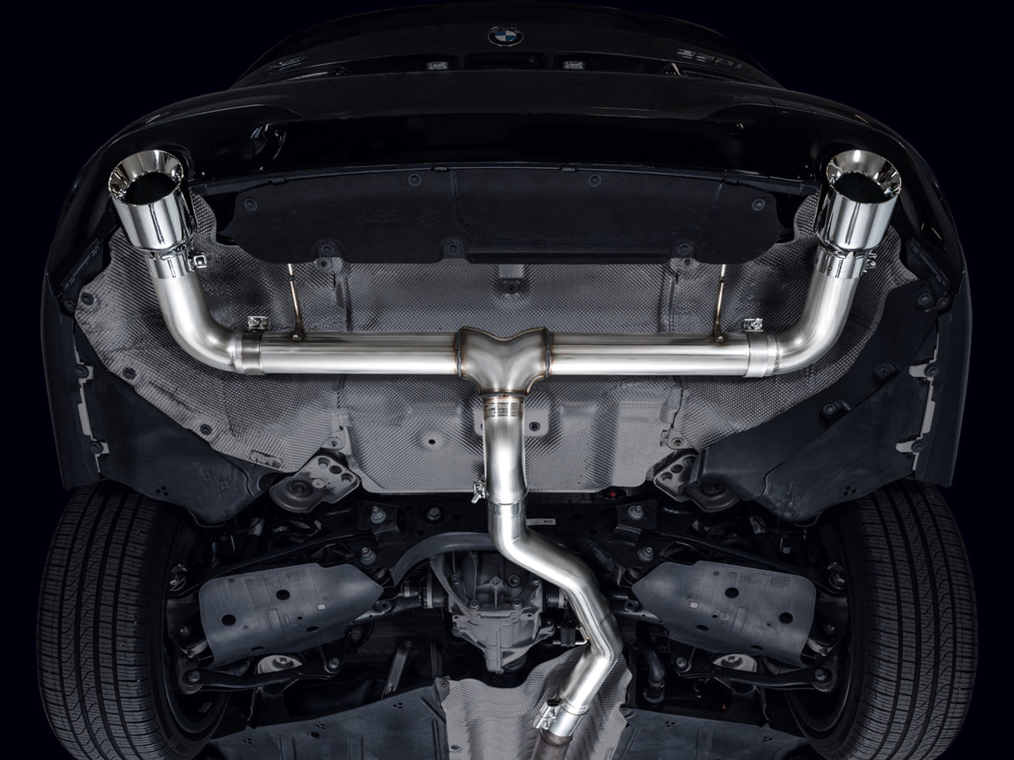 AWE Tuning G2X Track Edition Axle Back Exhaust - Chrome Silver for BMW 19-23 330i / 21-23 430i (3020-32429)