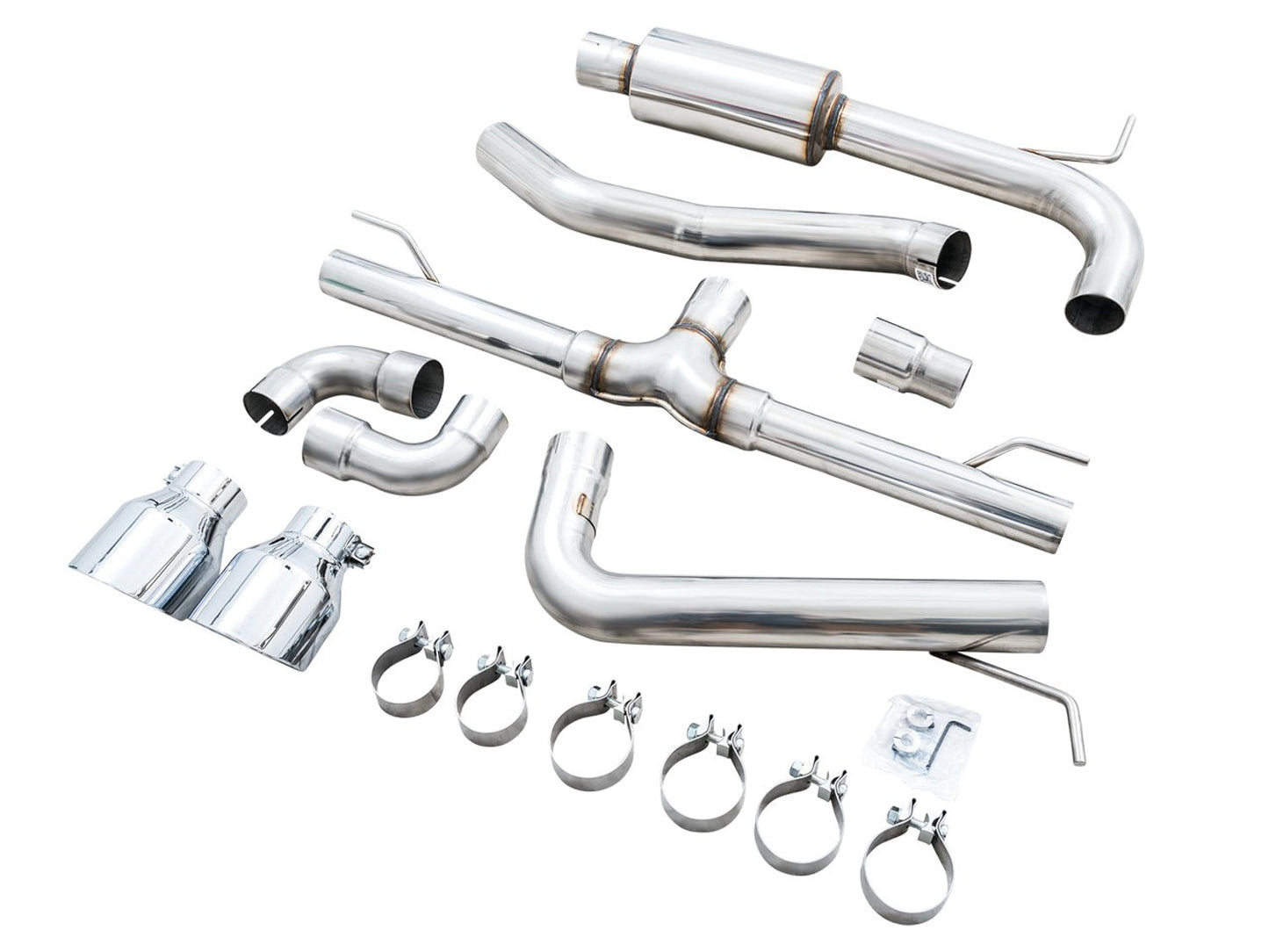 AWE Tuning Track Edition Exhaust for VW MK8 GTI - Chrome Silver Tips (3020-32658)