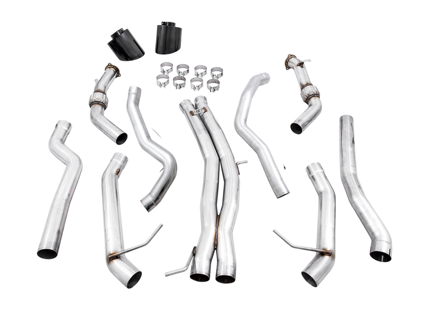 AWE Tuning Track Edition Exhaust for Audi B9 RS 5 Sportback - Non-Resonated - Diamond Black RS-style Tips (3020-33060)