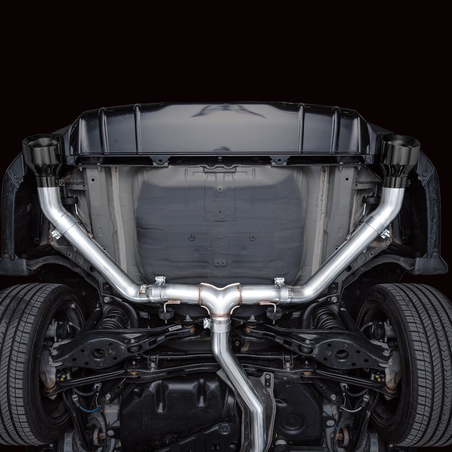 AWE Tuning Track Edition Catback Exhaust - Dual Diamond Black Tips for 22+ Honda Civic Si/Acura Integra (3020-33331)