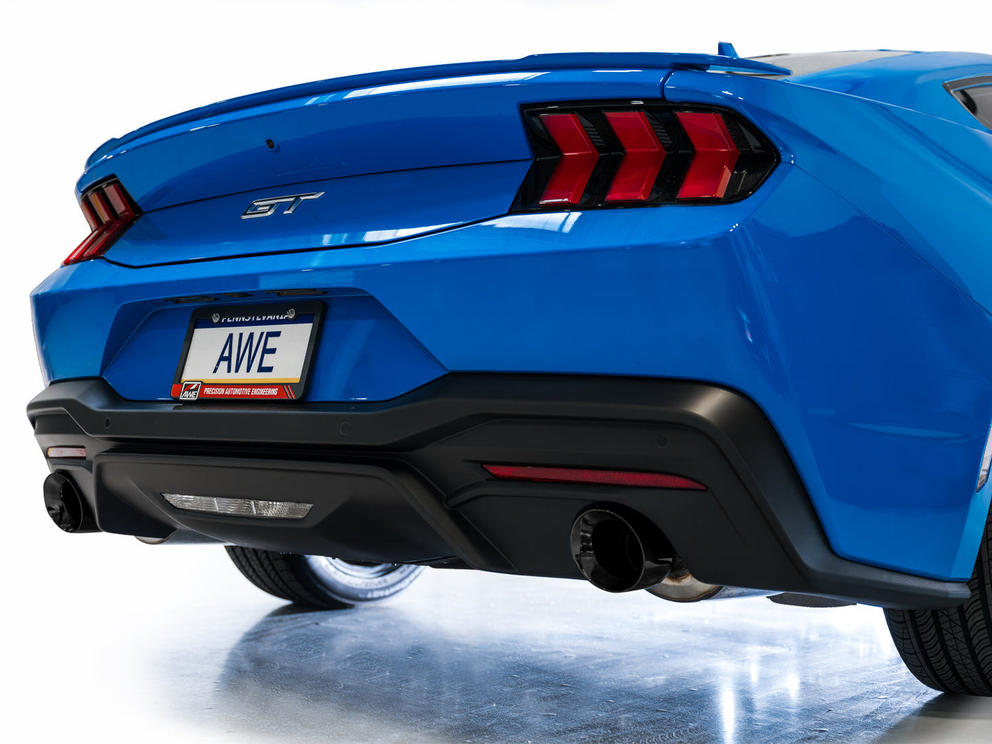 AWE Tuning Track Edition Catback Exhaust w/ Dual Diamond Black Tips for 2024 Ford Mustang GT Fastback S650 RWD (3020-33650)