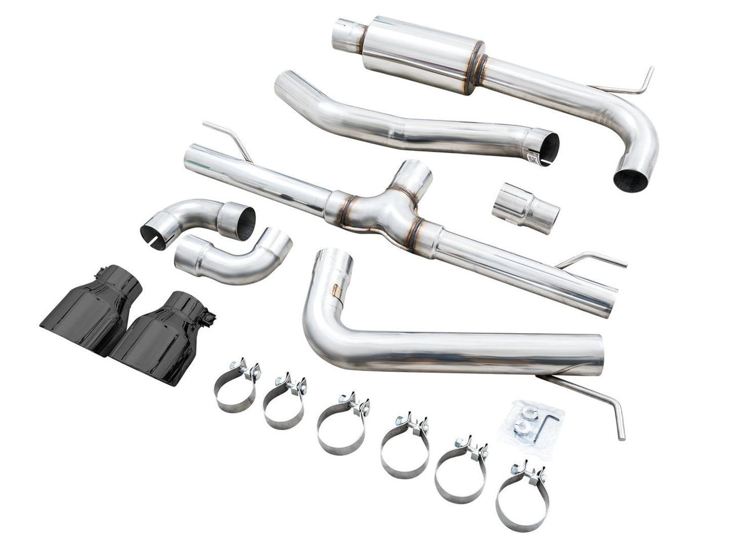 AWE Tuning Track Edition Exhaust for VW MK8 GTI - Diamond Black Tips (3020-33658)