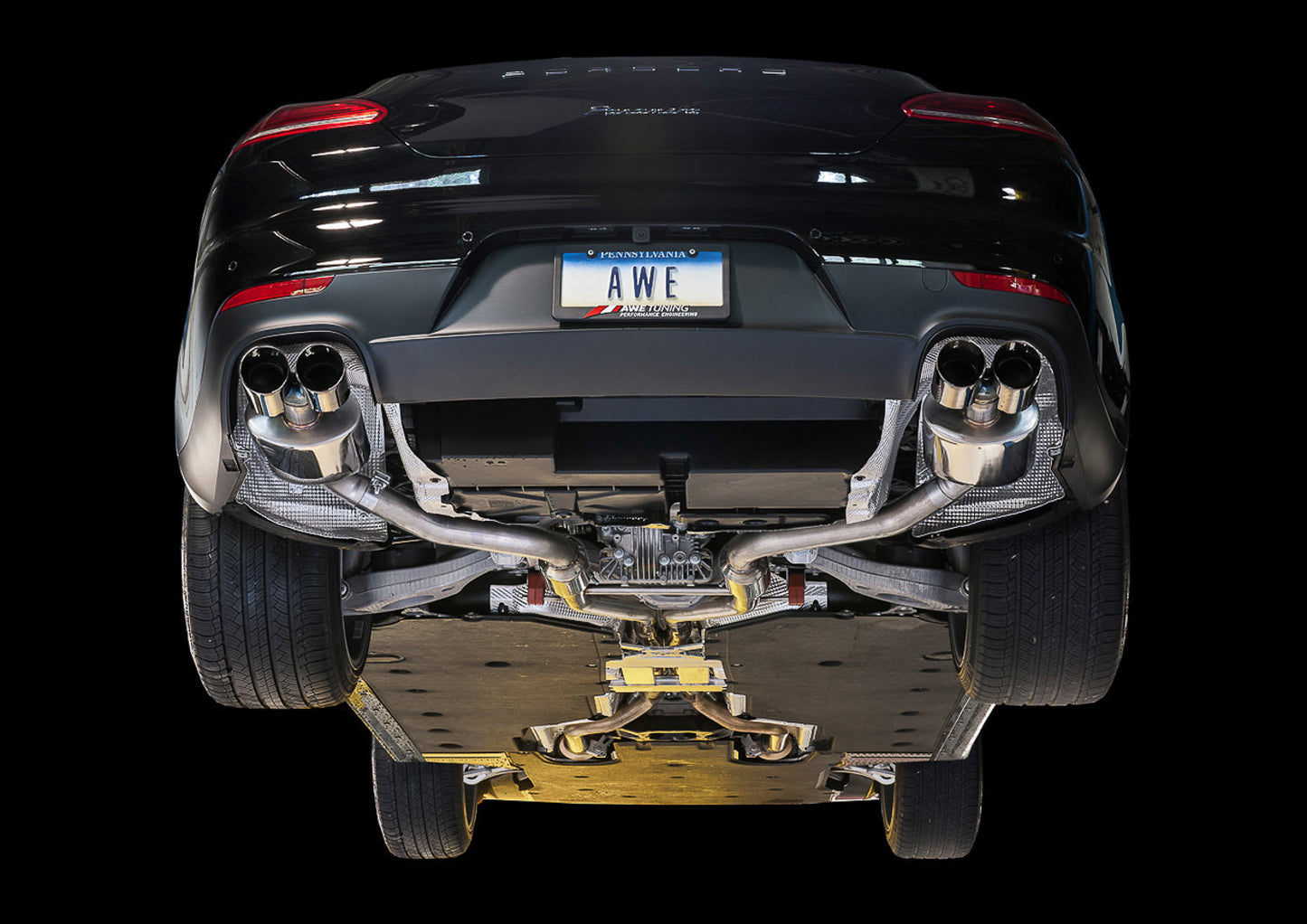 AWE Tuning Track Edition Exhaust for 970 Panamera 2/4 (2011-2013) - With Chrome Silver Tips (3020-42032)