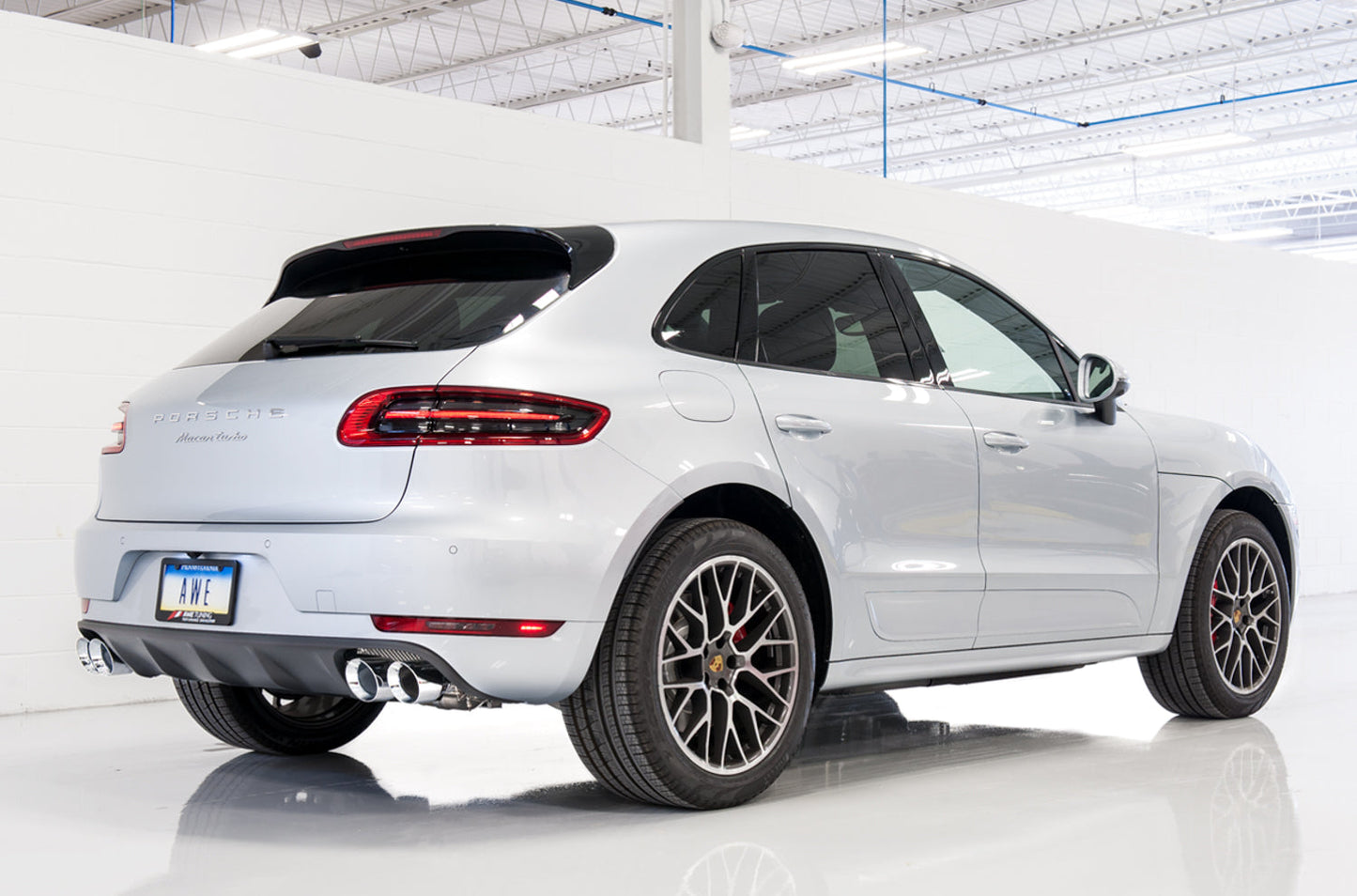 AWE Tuning Track Edition Exhaust System for Porsche Macan S / GTS / Turbo - Chrome Silver 102mm Tips (3020-42040)