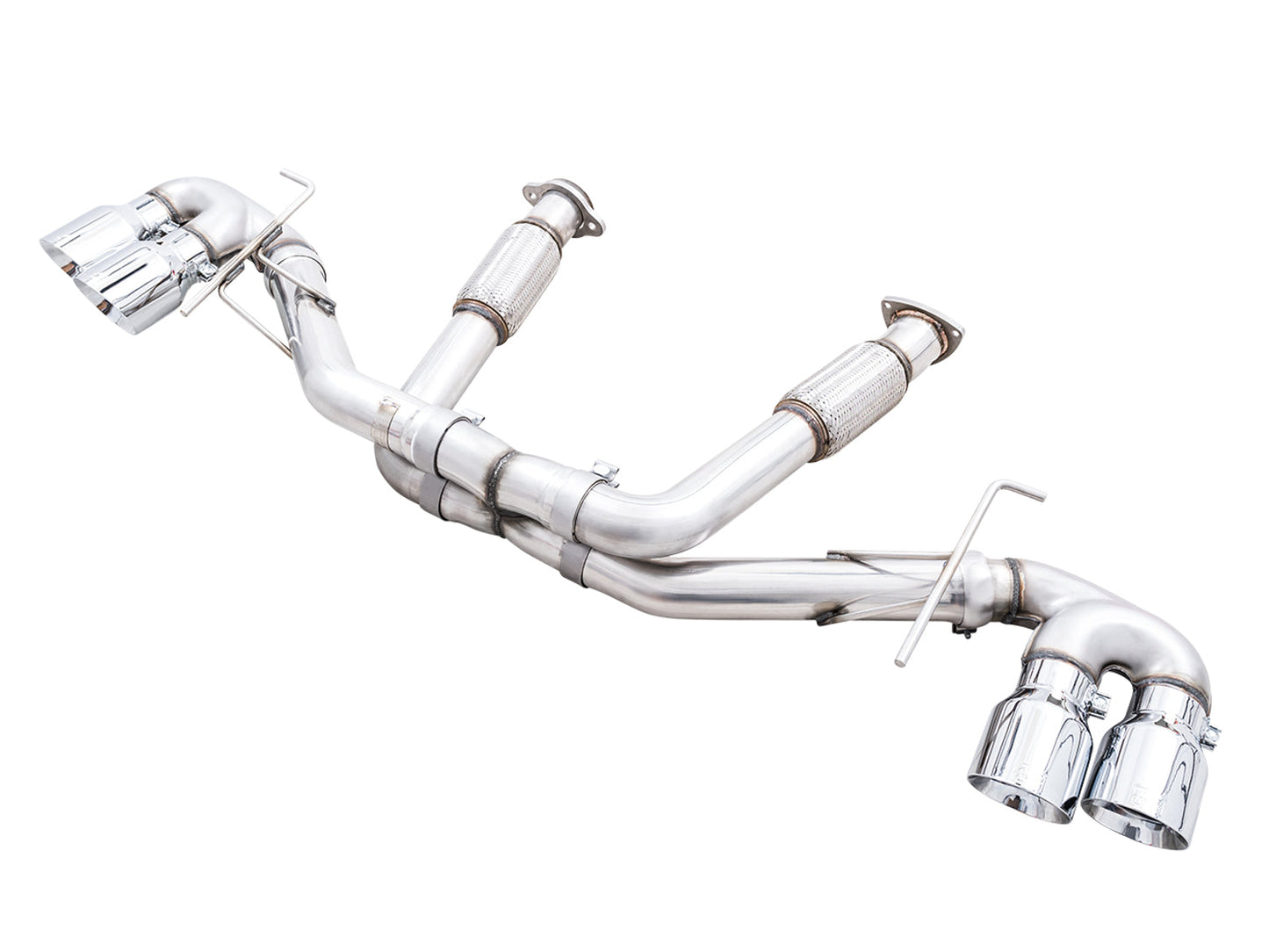 AWE Tuning Track Edition Exhaust for C8 Corvette - Chrome Silver Tips (3020-42080)