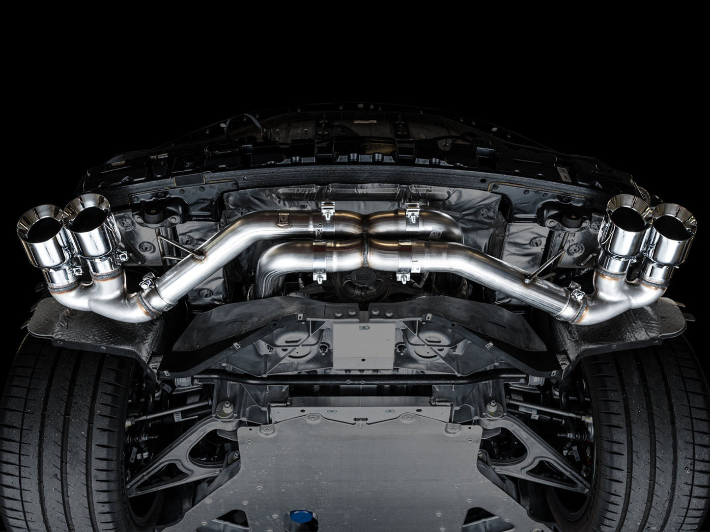 AWE Tuning Track Edition Exhaust for C8 Corvette - Chrome Silver Tips (3020-42080)