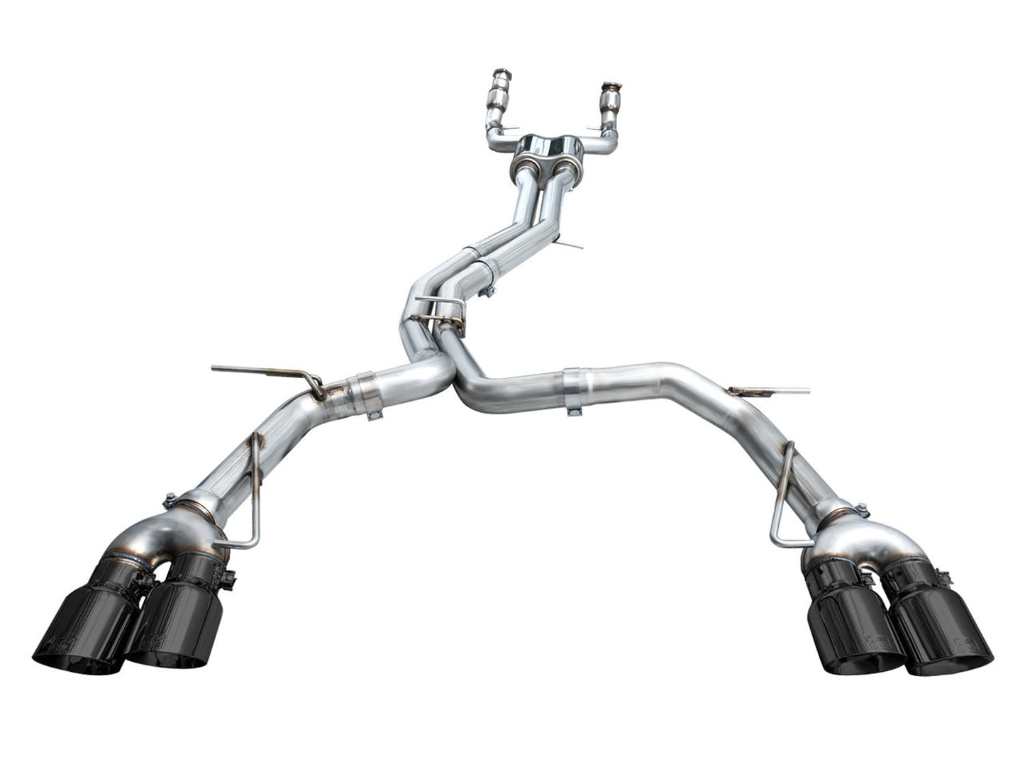 AWE Tuning Track Edition Exhaust - Diamond Black Tips for 19-23 Audi C8 S6/S7 (3020-43109)