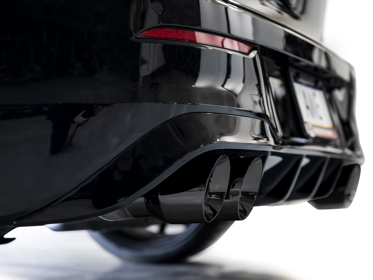 AWE Tuning MK8 Volkswagen Golf R 3in Track Edition Quad Exhaust - Diamond Black Tips (3020-43658)