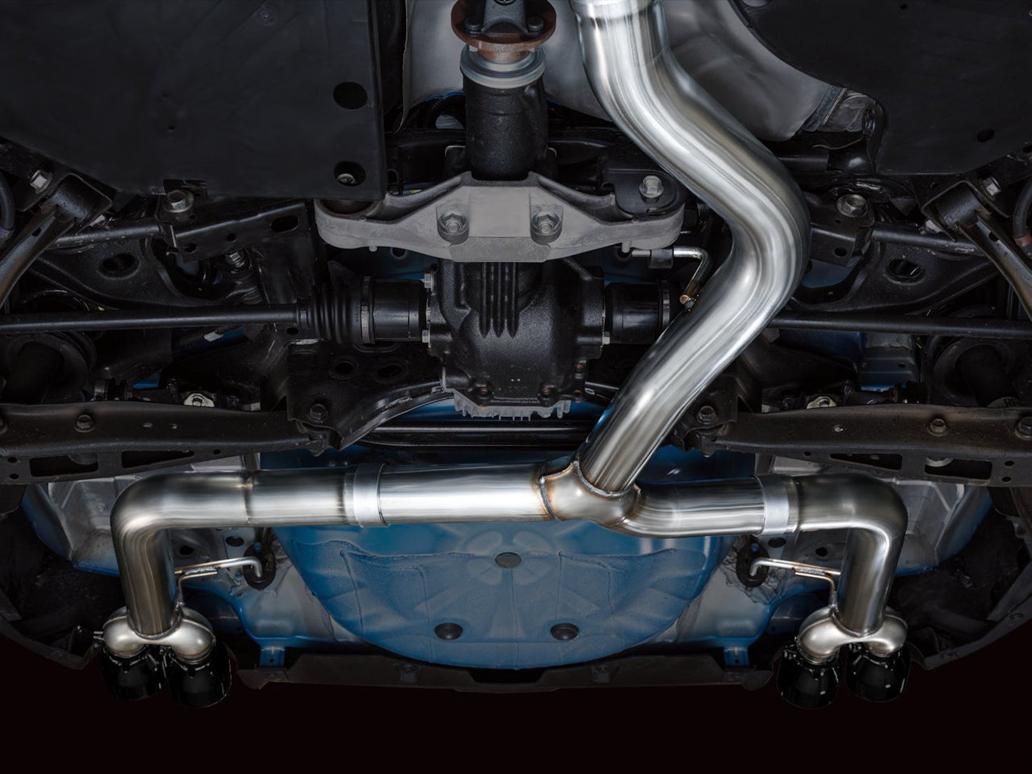 AWE Tuning Track Edition Exhaust - Diamond Black Tips for 2022+ VB Subaru WRX (3020-43979)