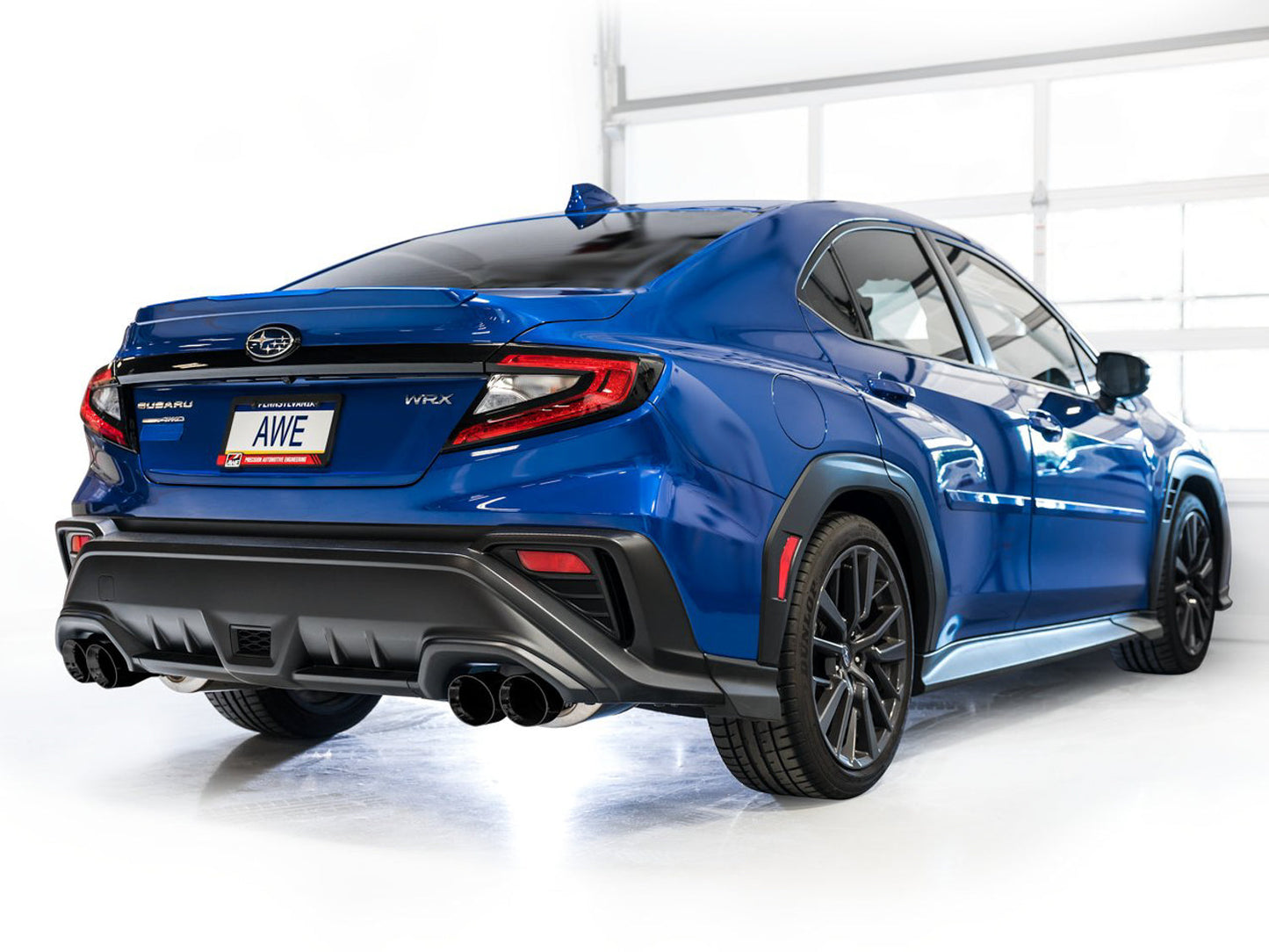 AWE Tuning Track Edition Exhaust - Diamond Black Tips for 2022+ VB Subaru WRX (3020-43979)