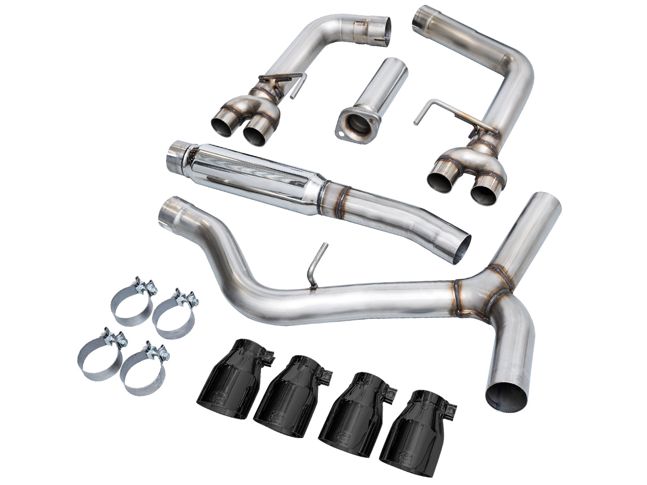 AWE Tuning Track Edition Exhaust - Diamond Black Tips for 2022+ VB Subaru WRX (3020-43979)