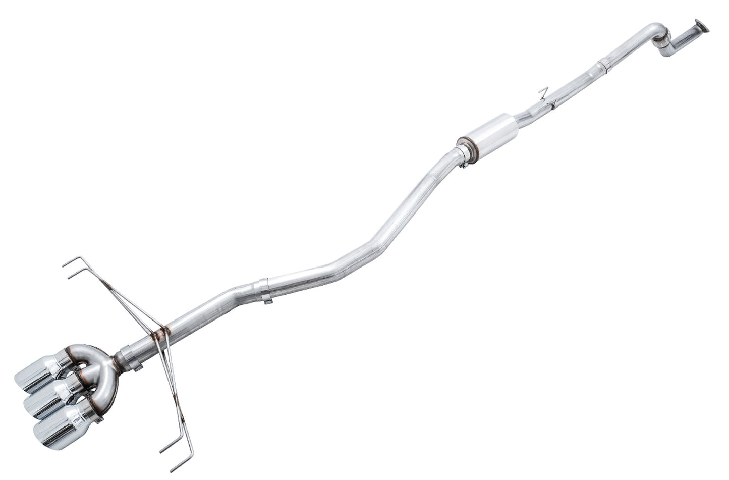 AWE Tuning Track Edition Exhaust for FK8 Civic Type R (includes Front Pipe) - Triple Chrome Silver Tips (3020-52000)