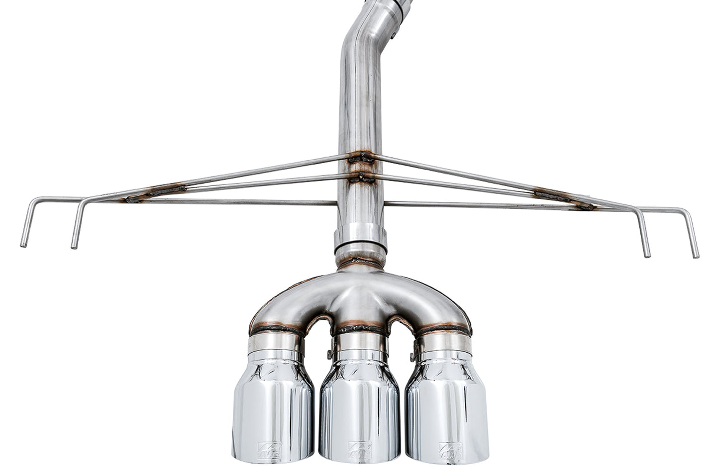 AWE Tuning Track Edition Exhaust for FK8 Civic Type R (includes Front Pipe) - Triple Chrome Silver Tips (3020-52000)
