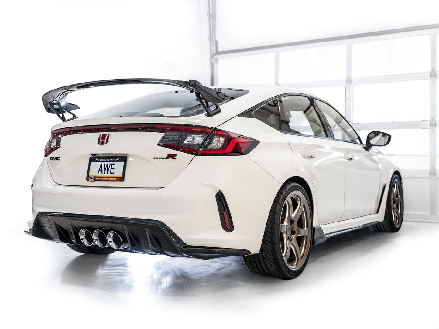 AWE Tuning Track Edition Exhaust w/ Triple Chrome Silver Tips for 2023 Honda Civic Type R FL5 (3020-52287)