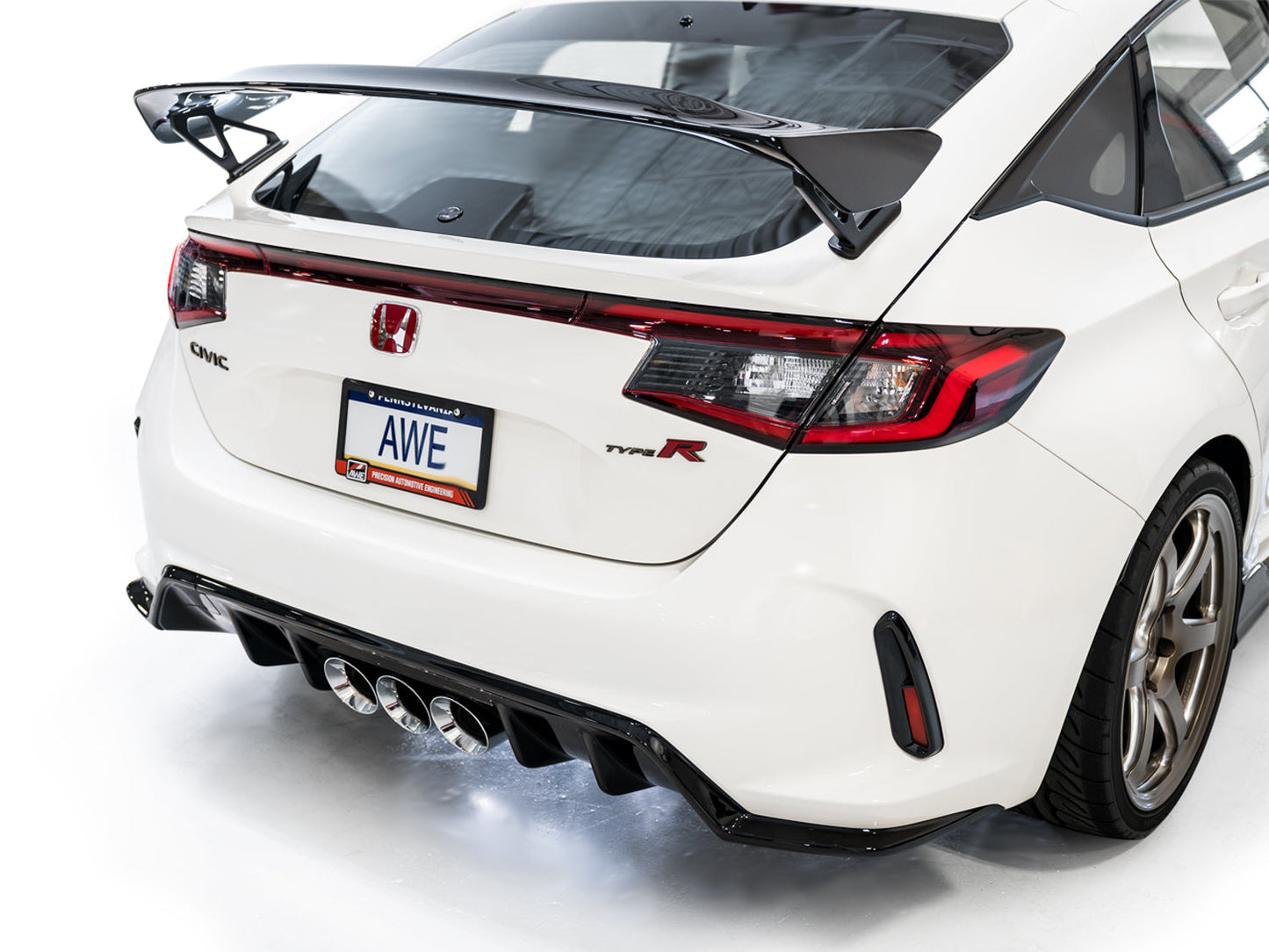 AWE Tuning Track Edition Exhaust w/ Triple Chrome Silver Tips for 2023 Honda Civic Type R FL5 (3020-52287)