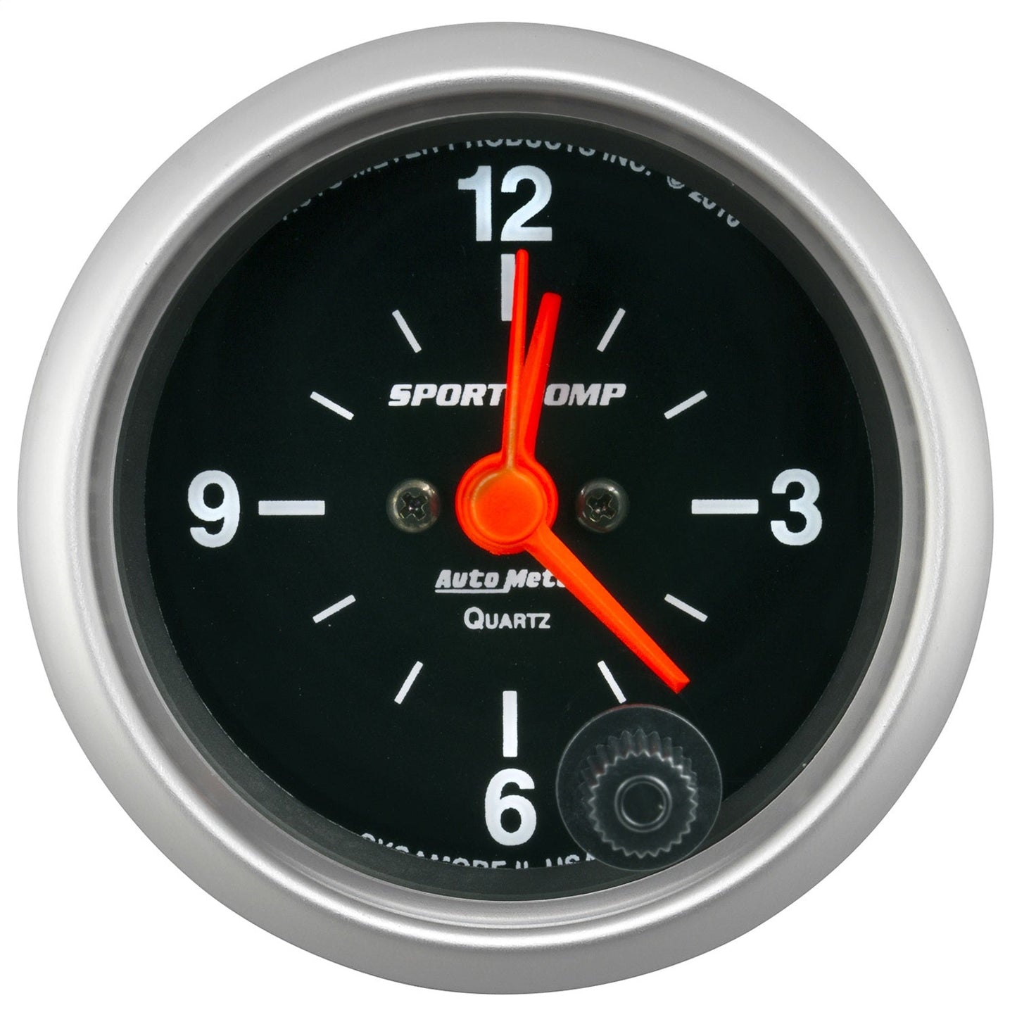AutoMeter Sport-Comp 2-1/16in. 12 Hour Analog Clock Gauge (3385)