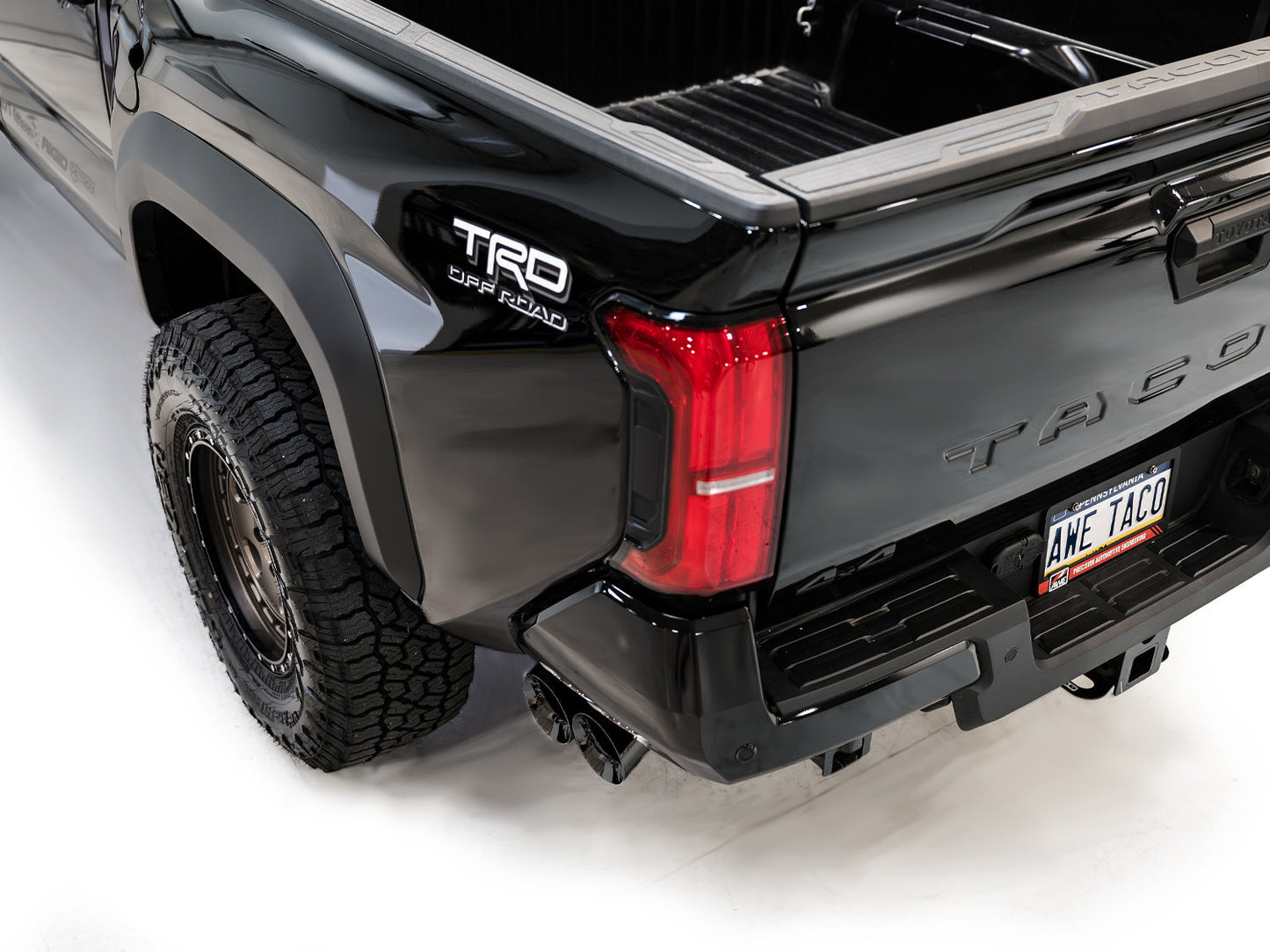 AWE Tuning Exhaust for 4th Gen Toyota Tacoma Dual Diamond Black Tips (3015-33254)