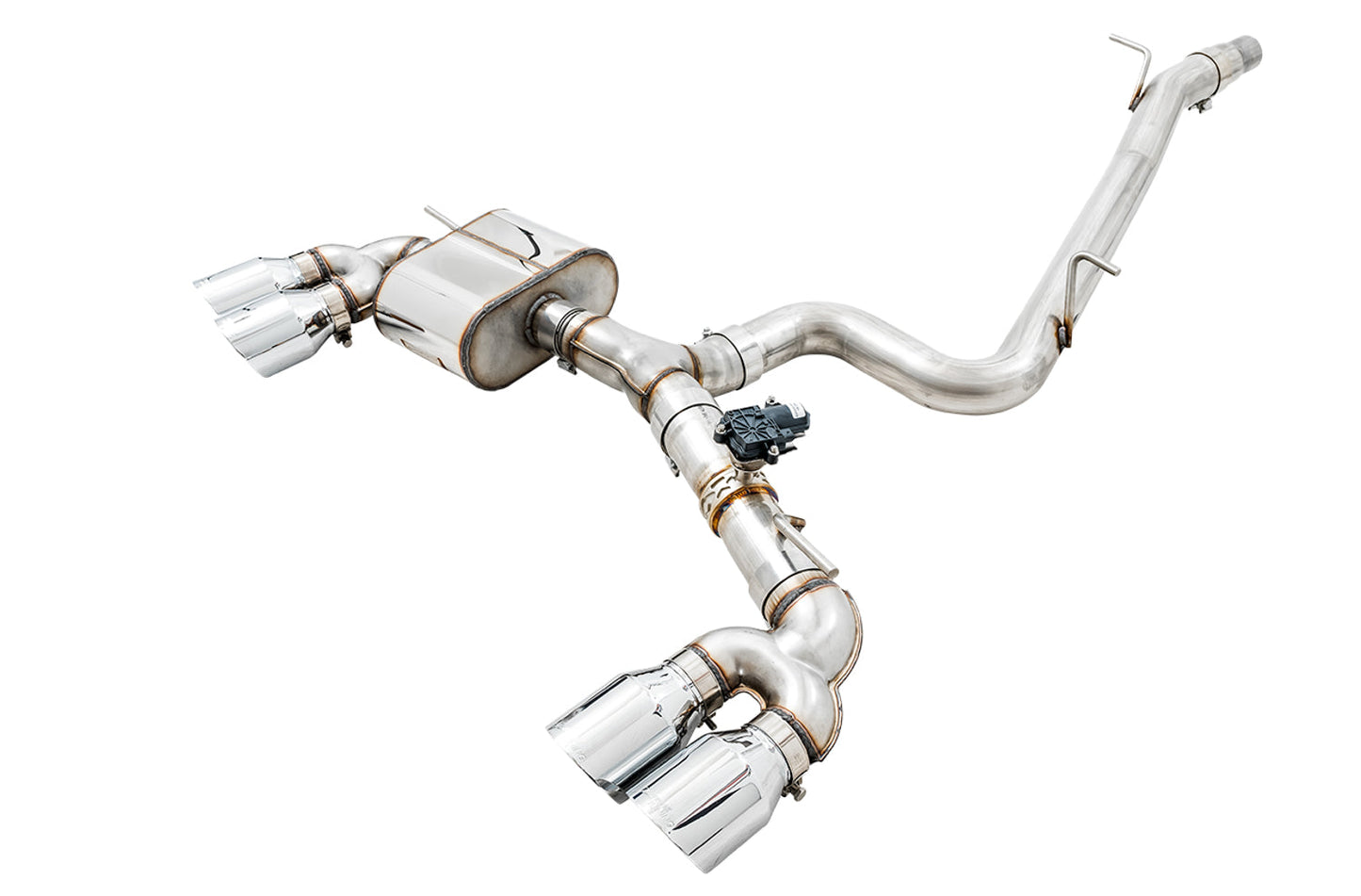 AWE Tuning AWE SwitchPath Exhaust for MK7 Golf R - Chrome Silver Tips, 102mm - 3025-42064