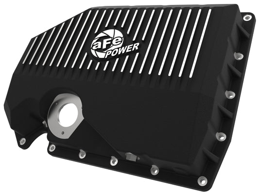 aFe Power 05-19 VW 1.8L/2.0L w/ Oil Sensor Engine Oil Pan Black POWER Street Series w/ Machined Fins (46-71210B)