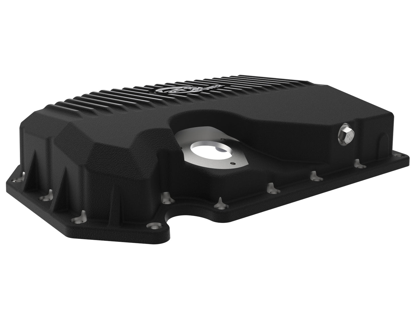 aFe Power 05-19 VW 1.8L/2.0L w/ Oil Sensor Engine Oil Pan Black POWER Street Series w/ Machined Fins (46-71210B)