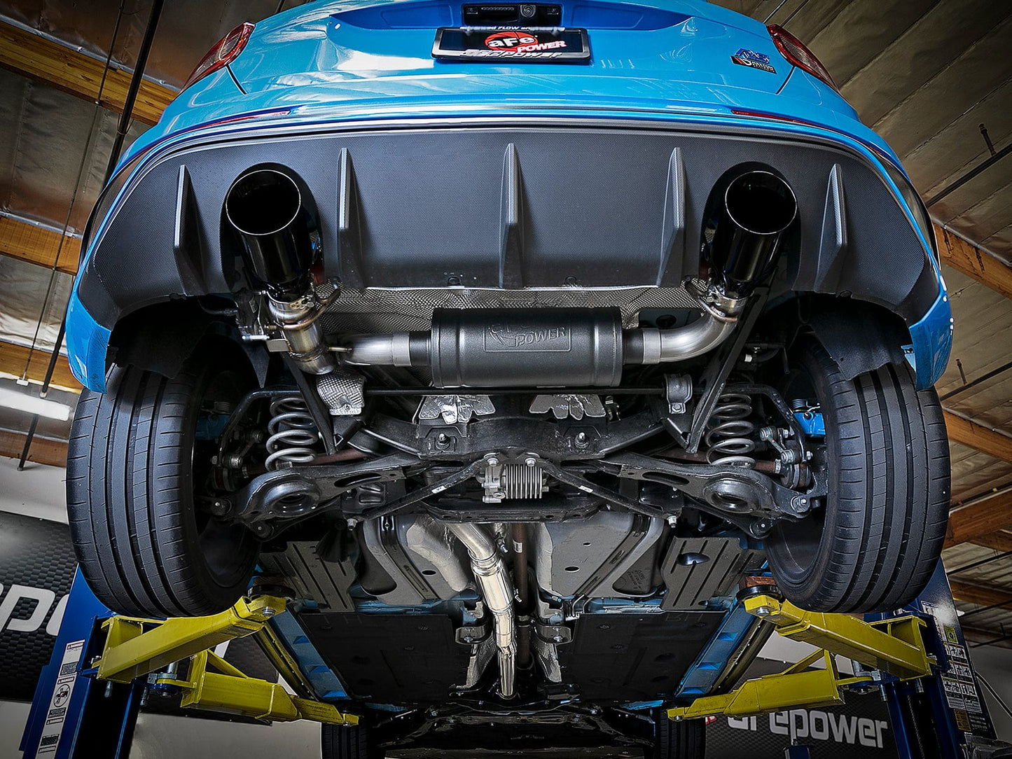 aFe Takeda 3in 304 SS Cat-Back Exhaust System w/ Black Tips 16-18 Ford Focus RS I4-2.3L (t)