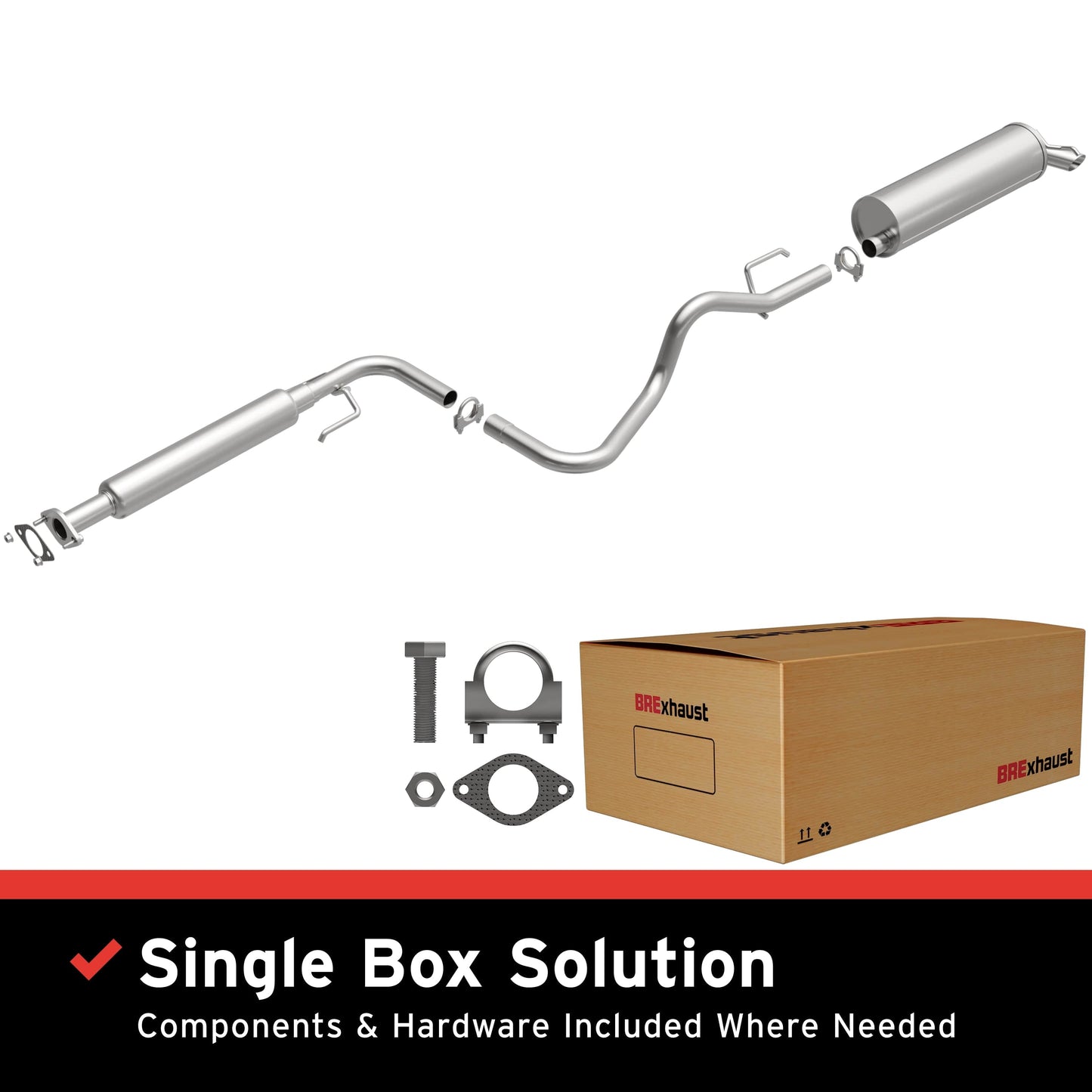 BRExhaust 2005-2007 Saturn Ion 2.2L Direct-Fit Replacement Exhaust System