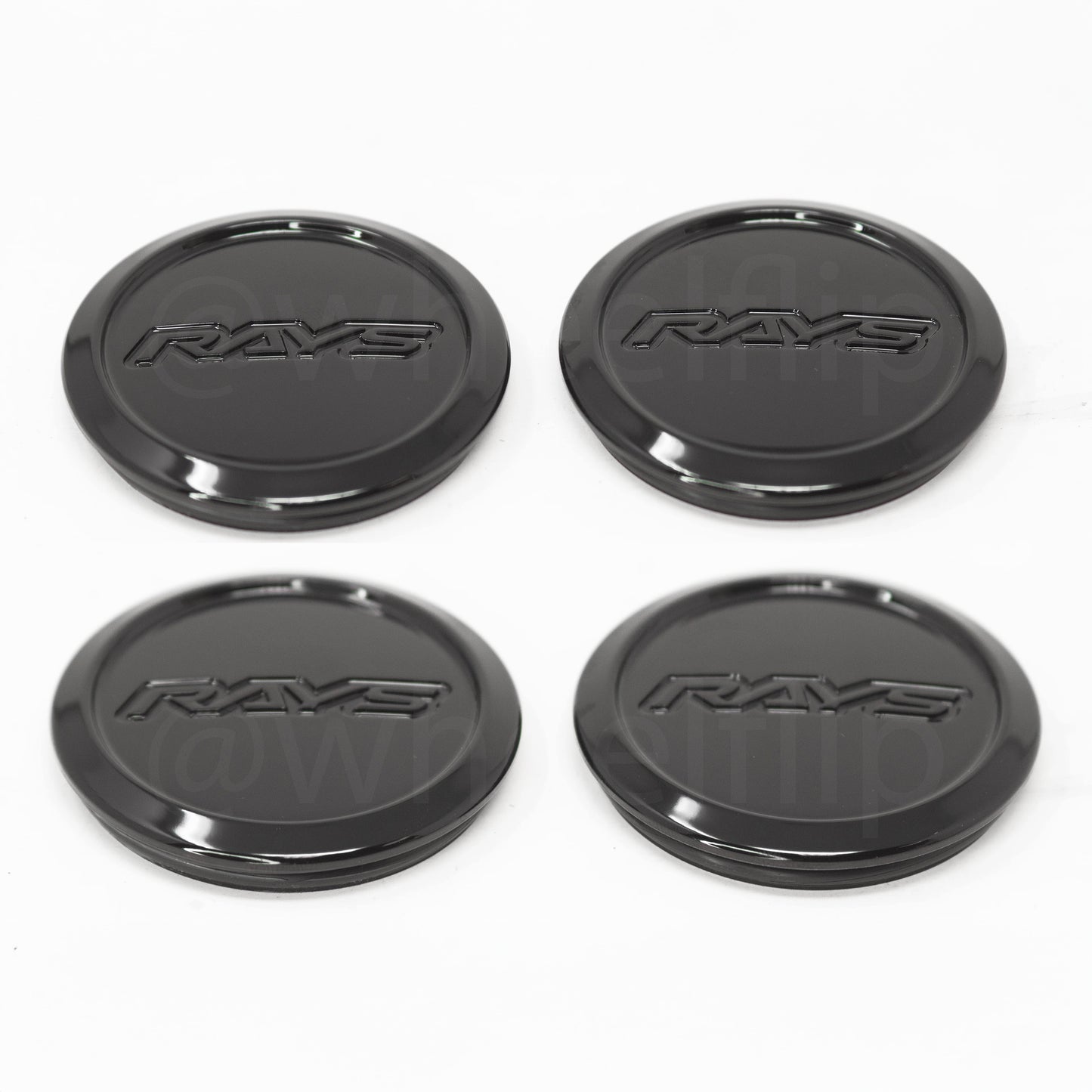 Rays Volk Racing Low Type Center Cap - Black (SET)