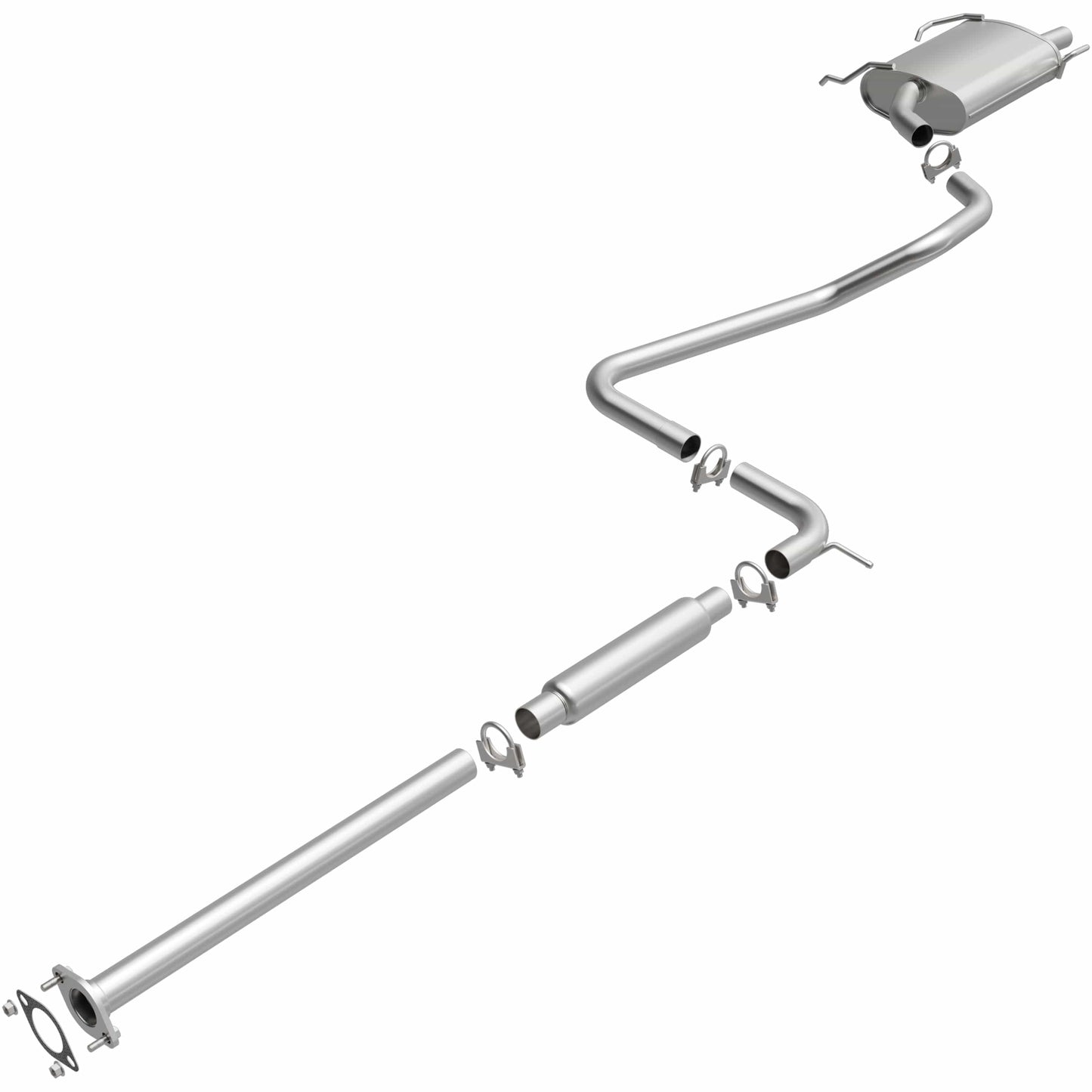 BRExhaust 1998-2001 Nissan Altima 2.4L Direct-Fit Replacement Exhaust System