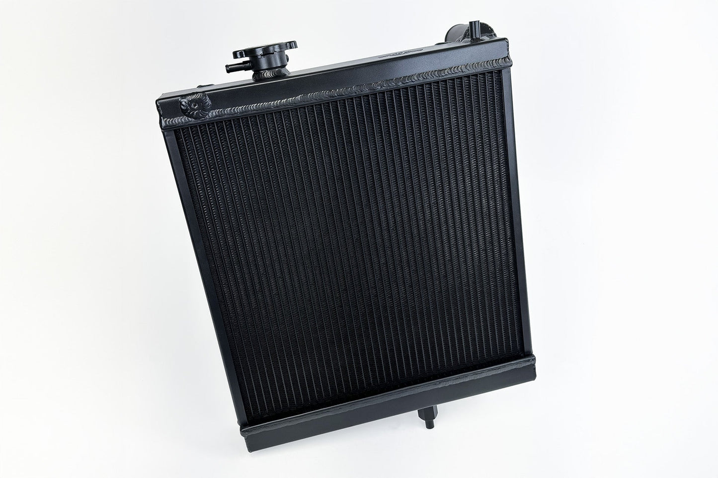 CSF High-Performance All-Aluminum Half Radiator - Black | Evo 7/8/9