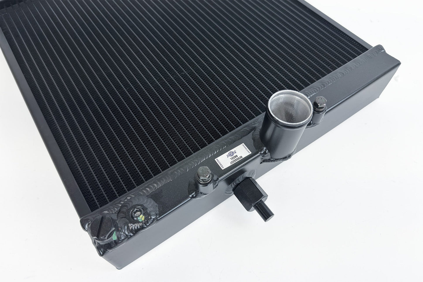 CSF High-Performance All-Aluminum Half Radiator - Black | Evo 7/8/9