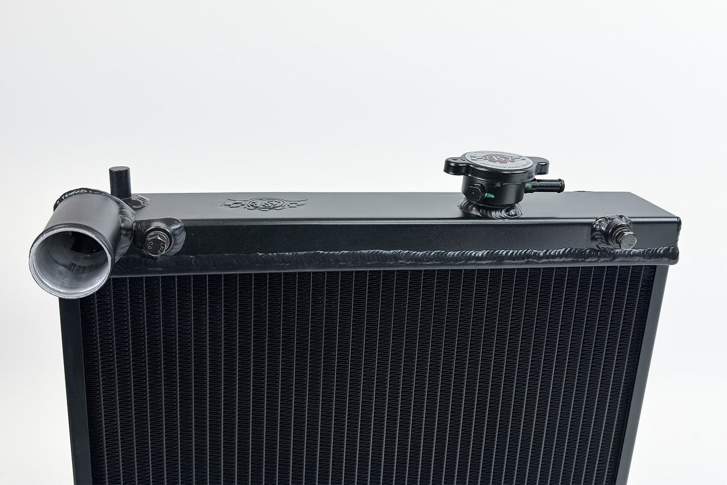 CSF High-Performance All-Aluminum Half Radiator - Black | Evo 7/8/9