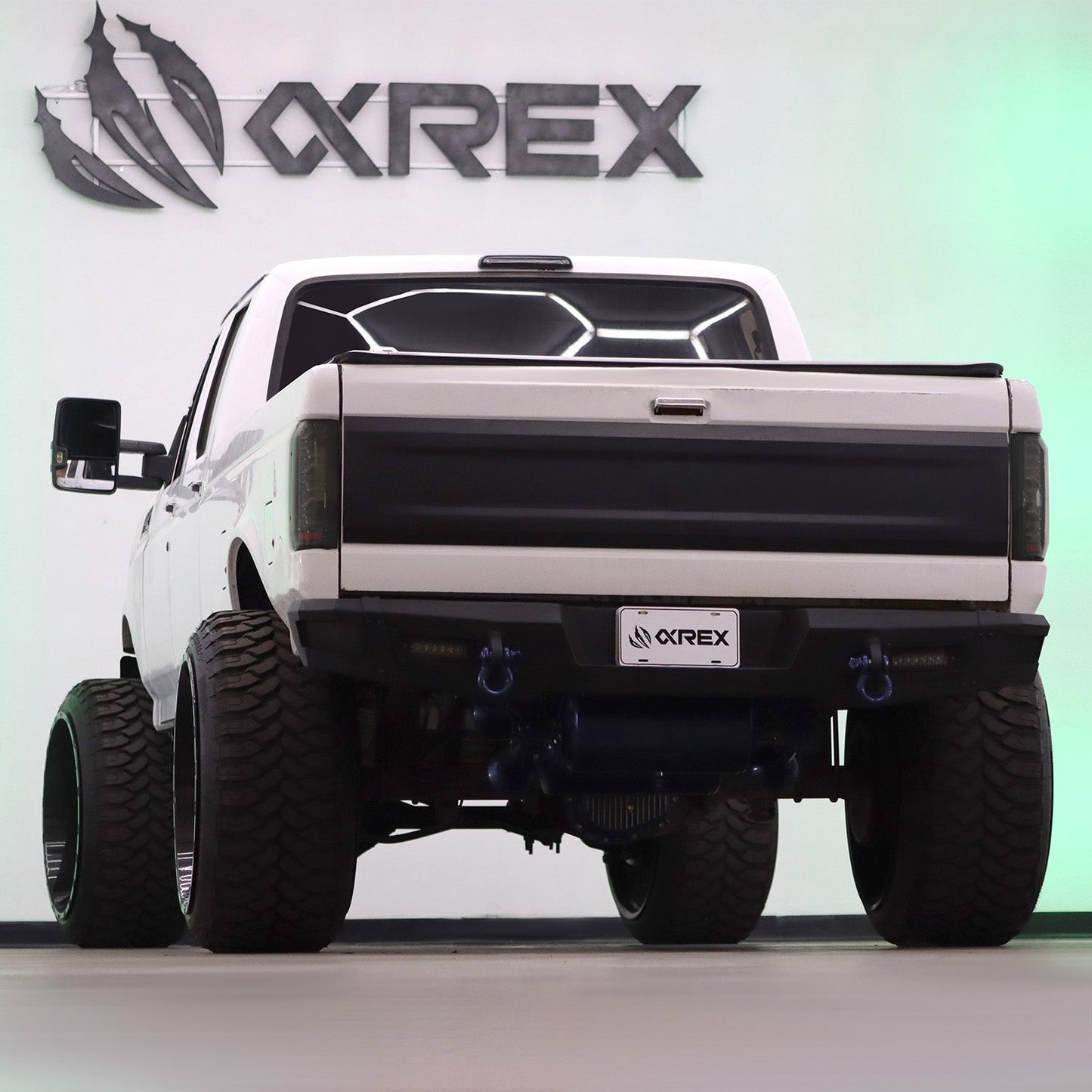 AlphaRex 87-96 Ford F-Series/Bronco LUXX-Series LED Tail Lights Black Red