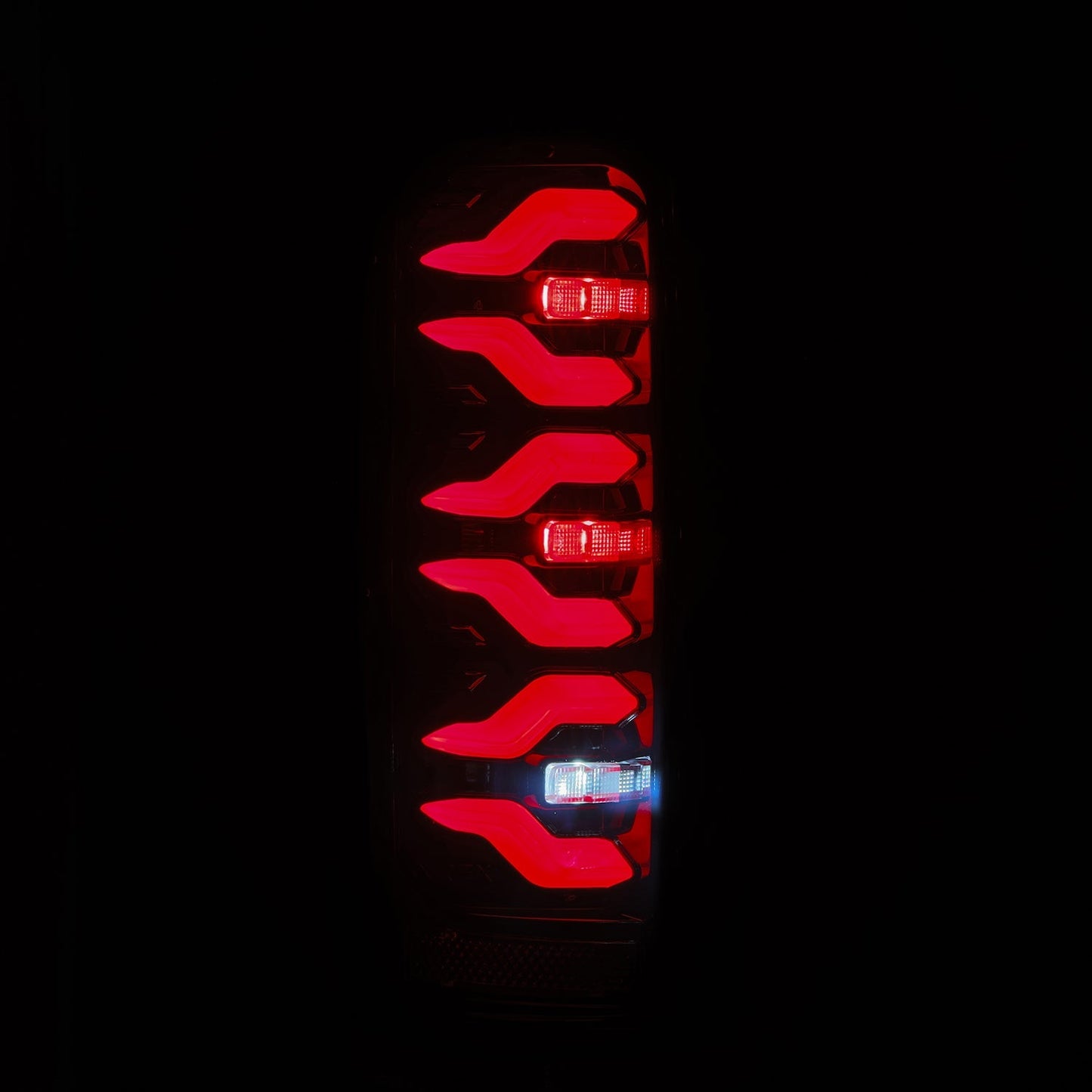 AlphaRex 87-96 Ford F-Series/Bronco LUXX-Series LED Tail Lights Black Red