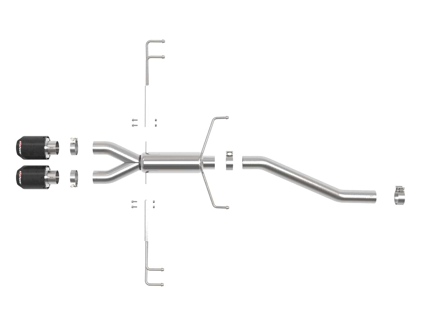 aFe Takeda 2.5in 304SS Axle-Back Exhaust System 17-19 Honda Civic Type R L4-2.0L (t)