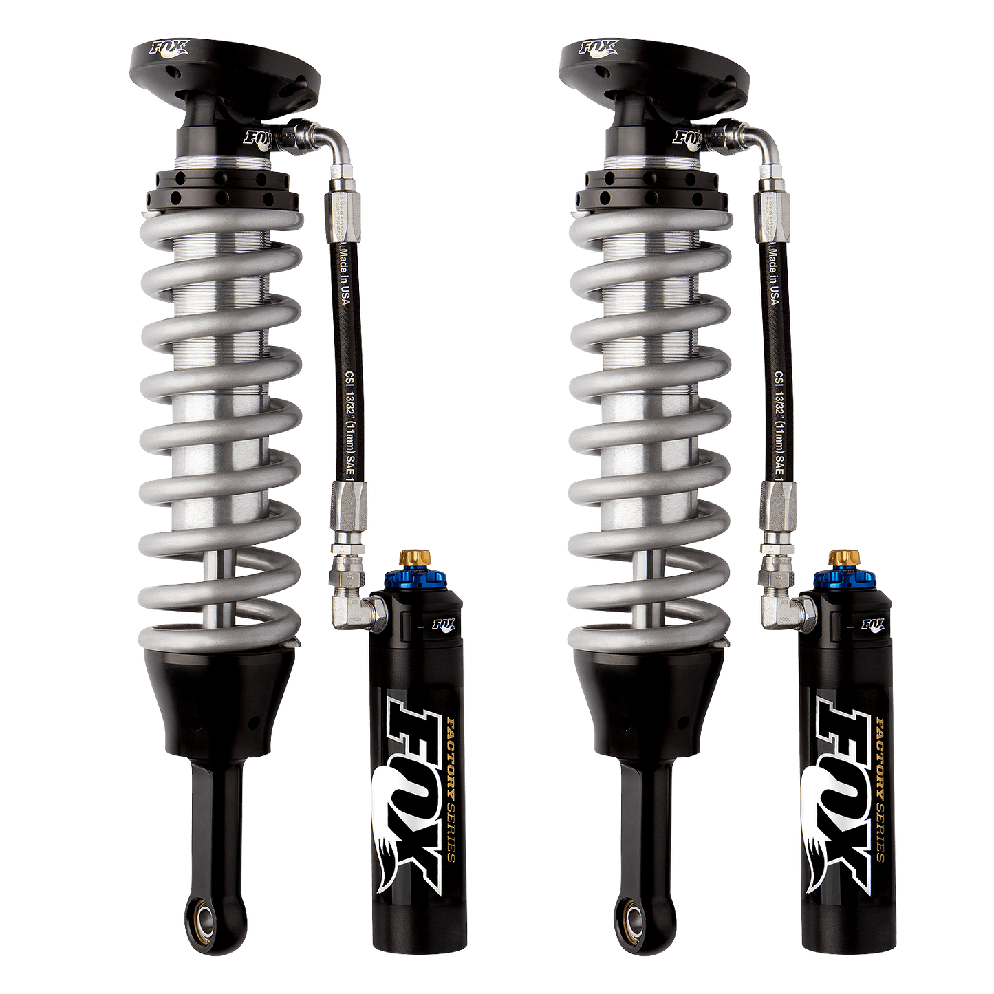 Fox 2.5 Factory Series 4.94in. Remote Res. Coilover Shock w/DSC Adj. - Black/Zinc - Toyota Tacoma 05+ w/ UCA