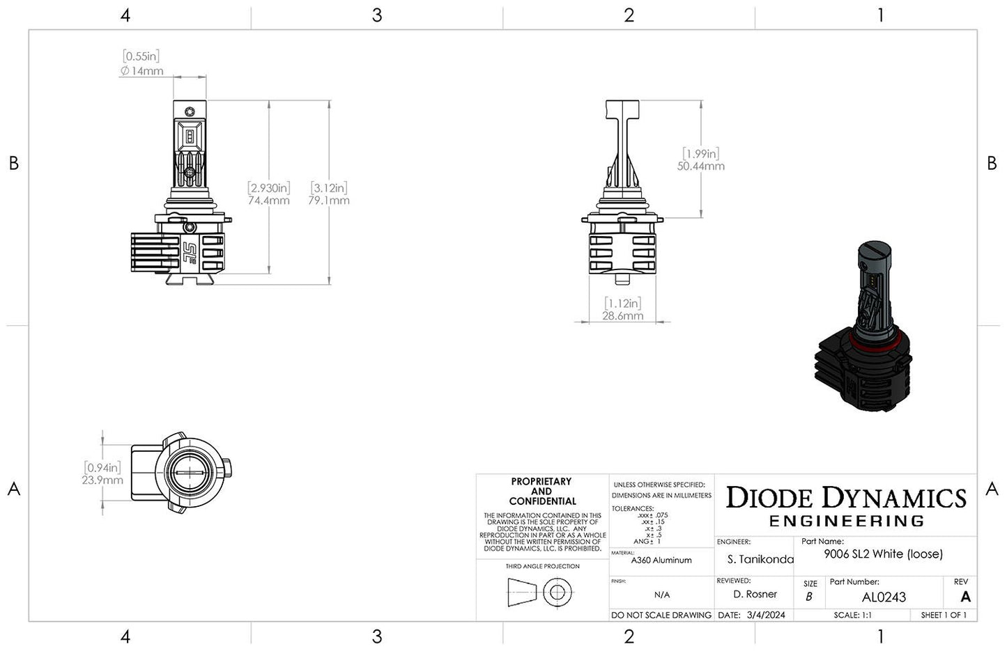 Diode Dynamics SL2 LED Bulbs | Universal 9006 Fitments (DD465/466)