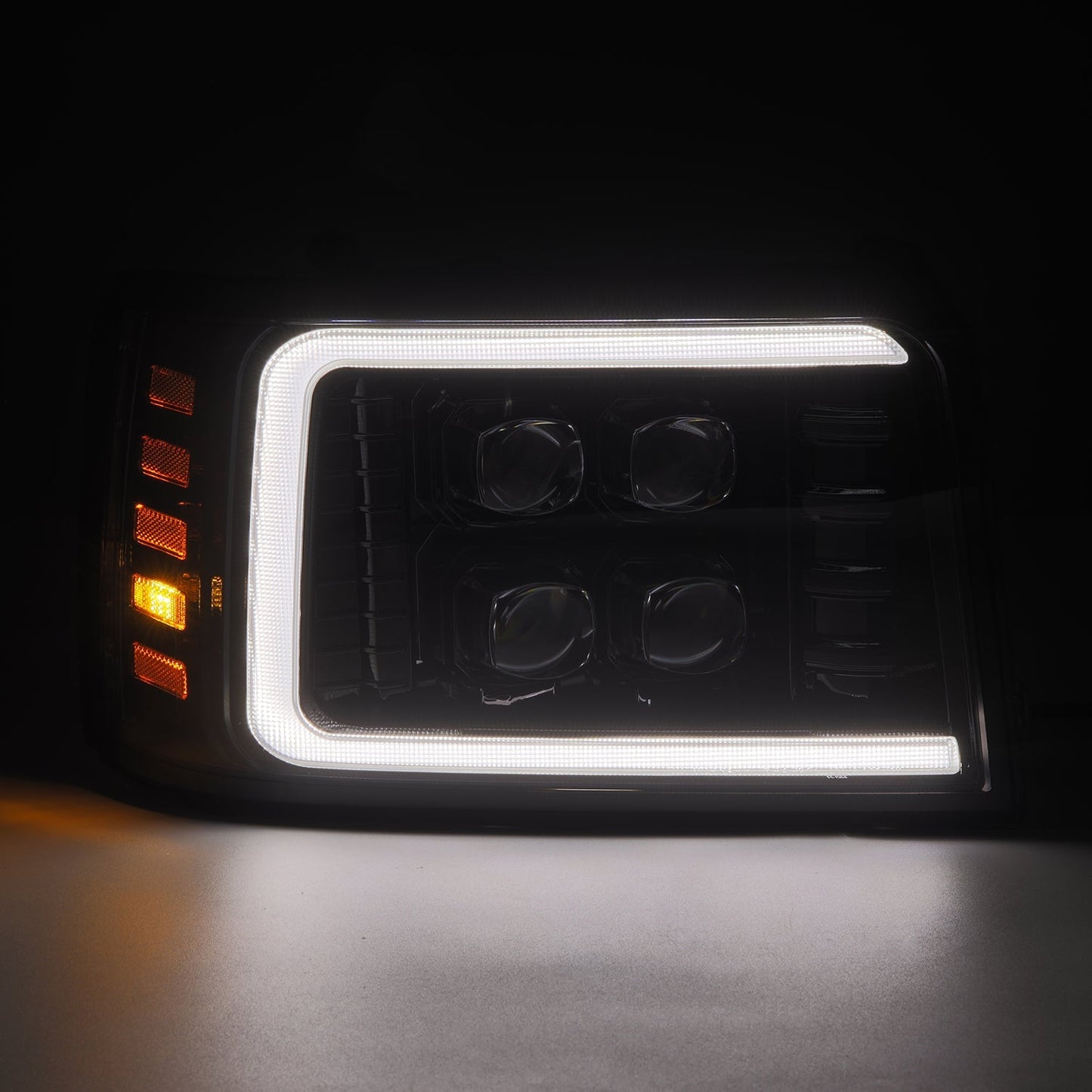 AlphaRex 92-96 Ford F-Series/Bronco NOVA-Series LED Projector Headlights Alpha-Black