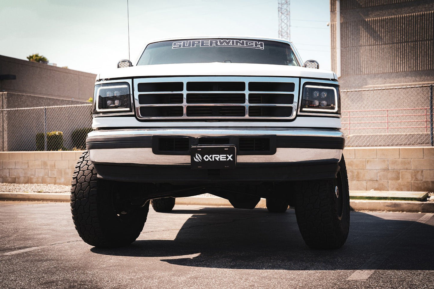 AlphaRex 92-96 Ford F-Series/Bronco NOVA-Series LED Projector Headlights Alpha-Black