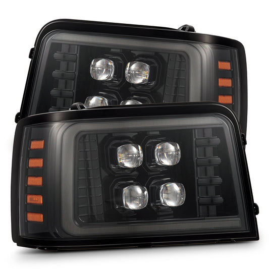 AlphaRex 92-96 Ford F-Series/Bronco NOVA-Series LED Projector Headlights Alpha-Black