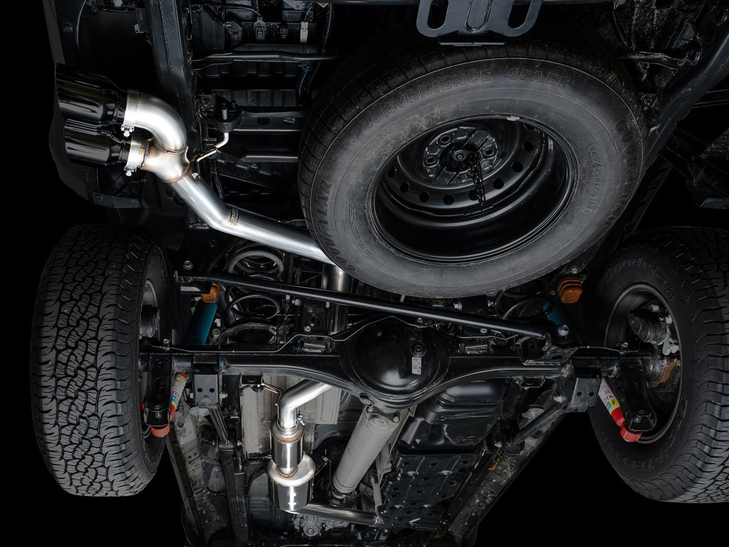 AWE Tuning Exhaust for 4th Gen Toyota Tacoma Dual Diamond Black Tips (3015-33254)