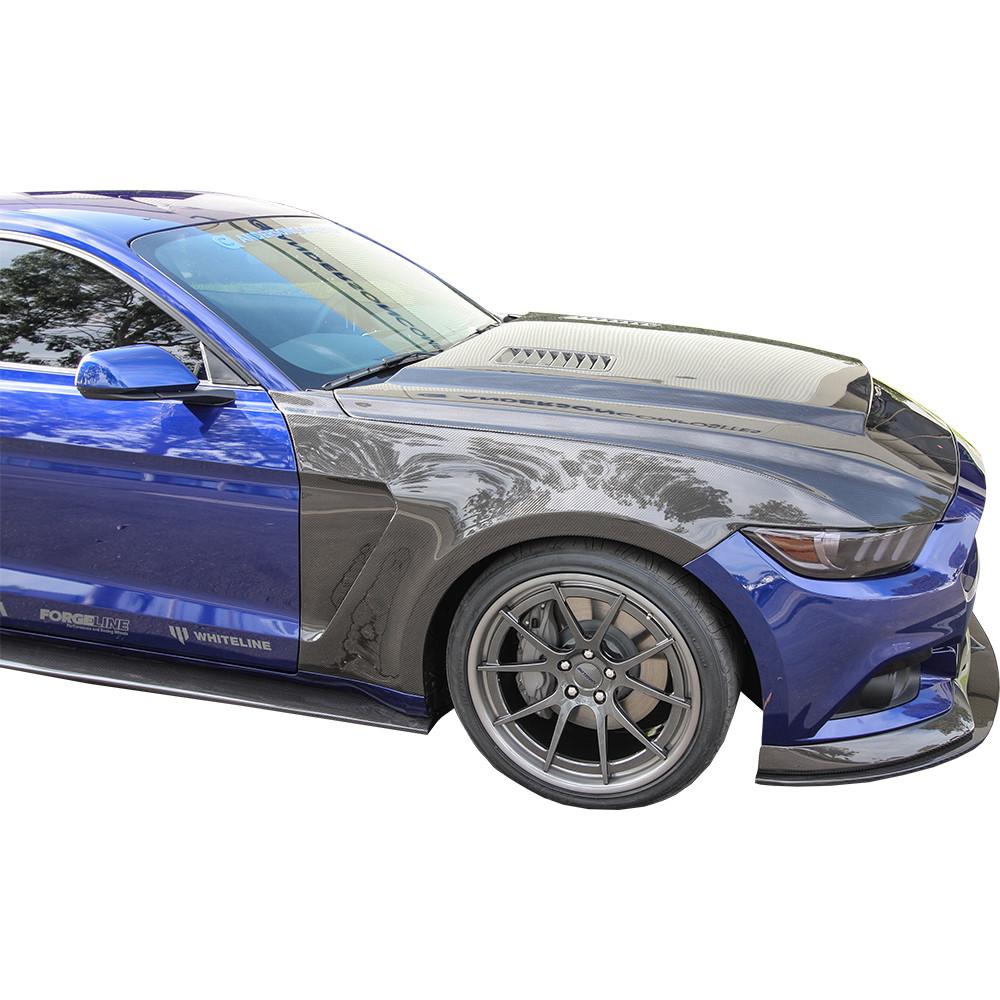 Anderson Composites Type-GR (GT350 Style) carbon fiber fenders for 2015-2017 Ford Mustang (pair)  (AC-FF15FDMU-GR)