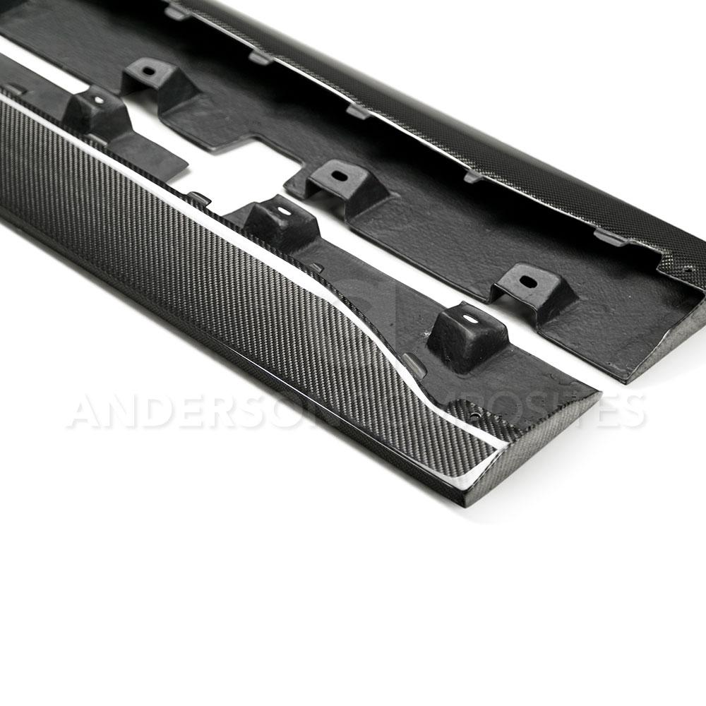 Anderson Composites Type-AR carbon fiber side rocker panel splitter for 2015-2020 Ford Mustang  (AC-SS15FDMU-AR)