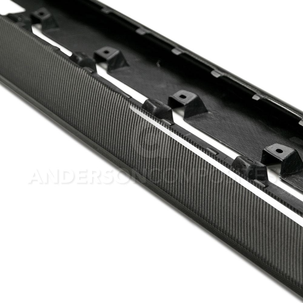 Anderson Composites Type-AR carbon fiber side rocker panel splitter for 2015-2020 Ford Mustang  (AC-SS15FDMU-AR)
